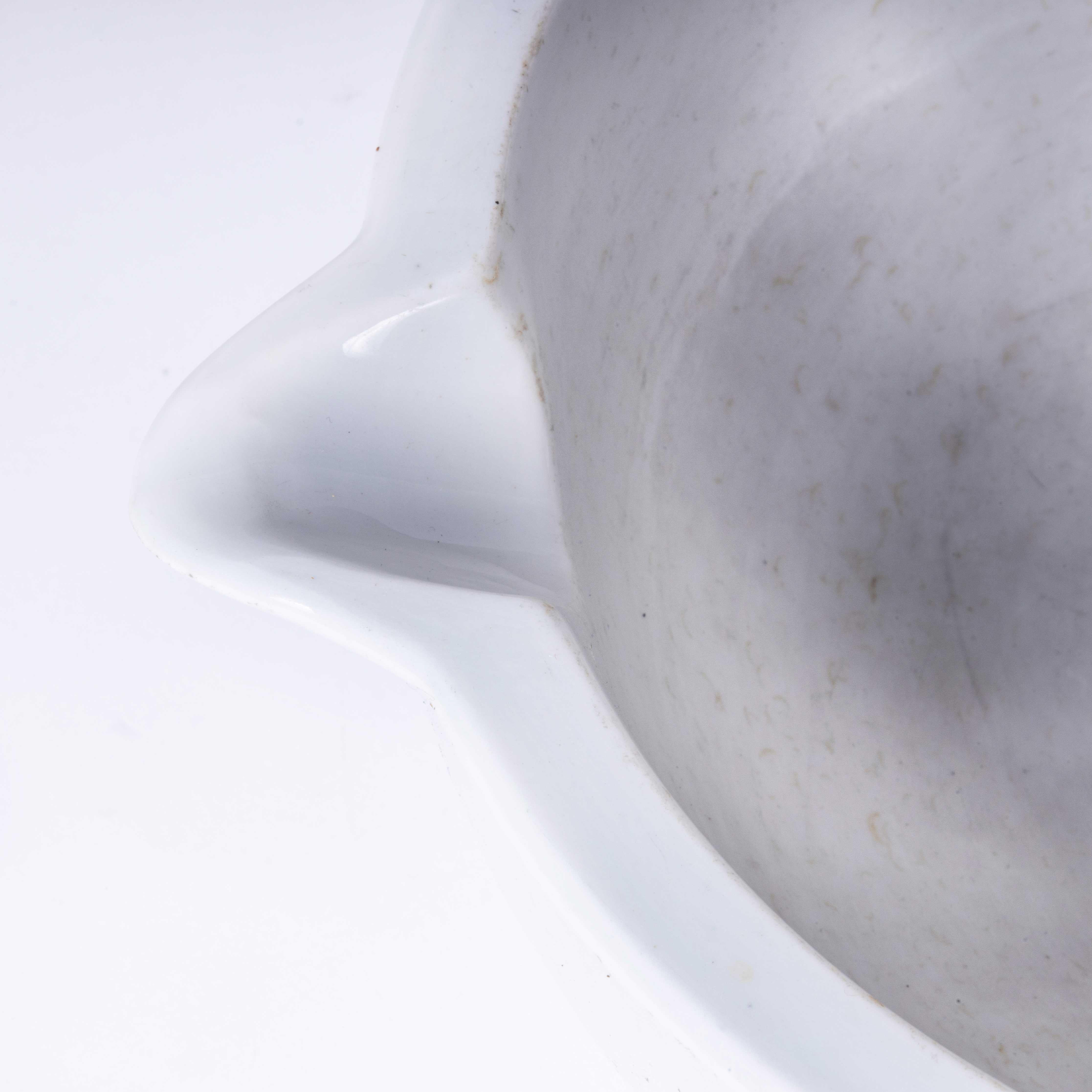 Czech Mid Century Porcelain Shallow Crucible Laboratory Bowl For Sale