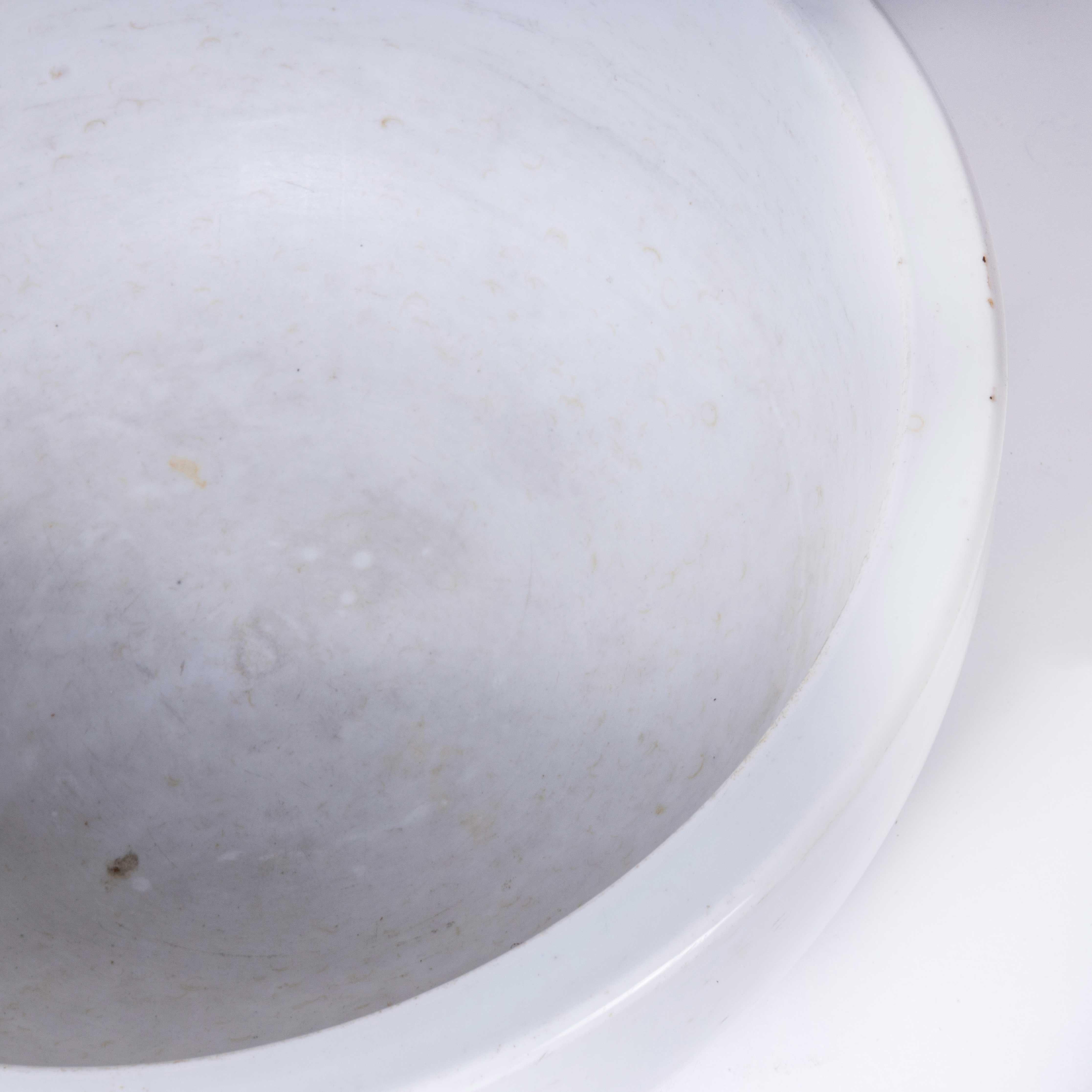 20th Century Mid Century Porcelain Shallow Crucible Laboratory Bowl For Sale