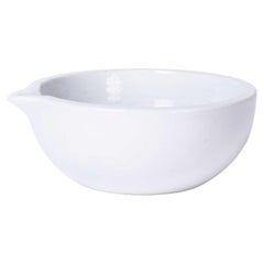 Mid Century Porcelain Shallow Crucible Laboratory Bowl