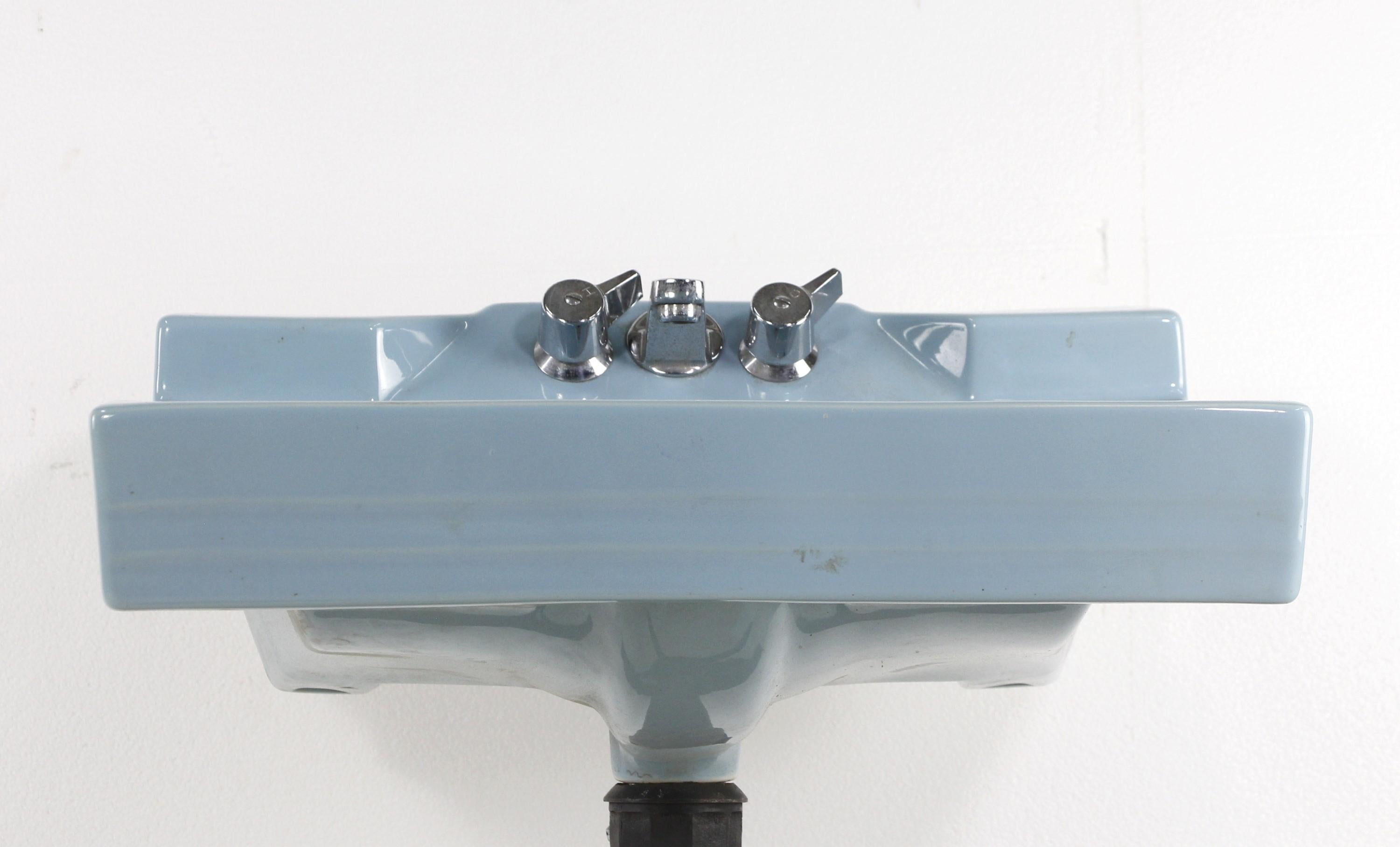 vintage blue bathroom sink for sale