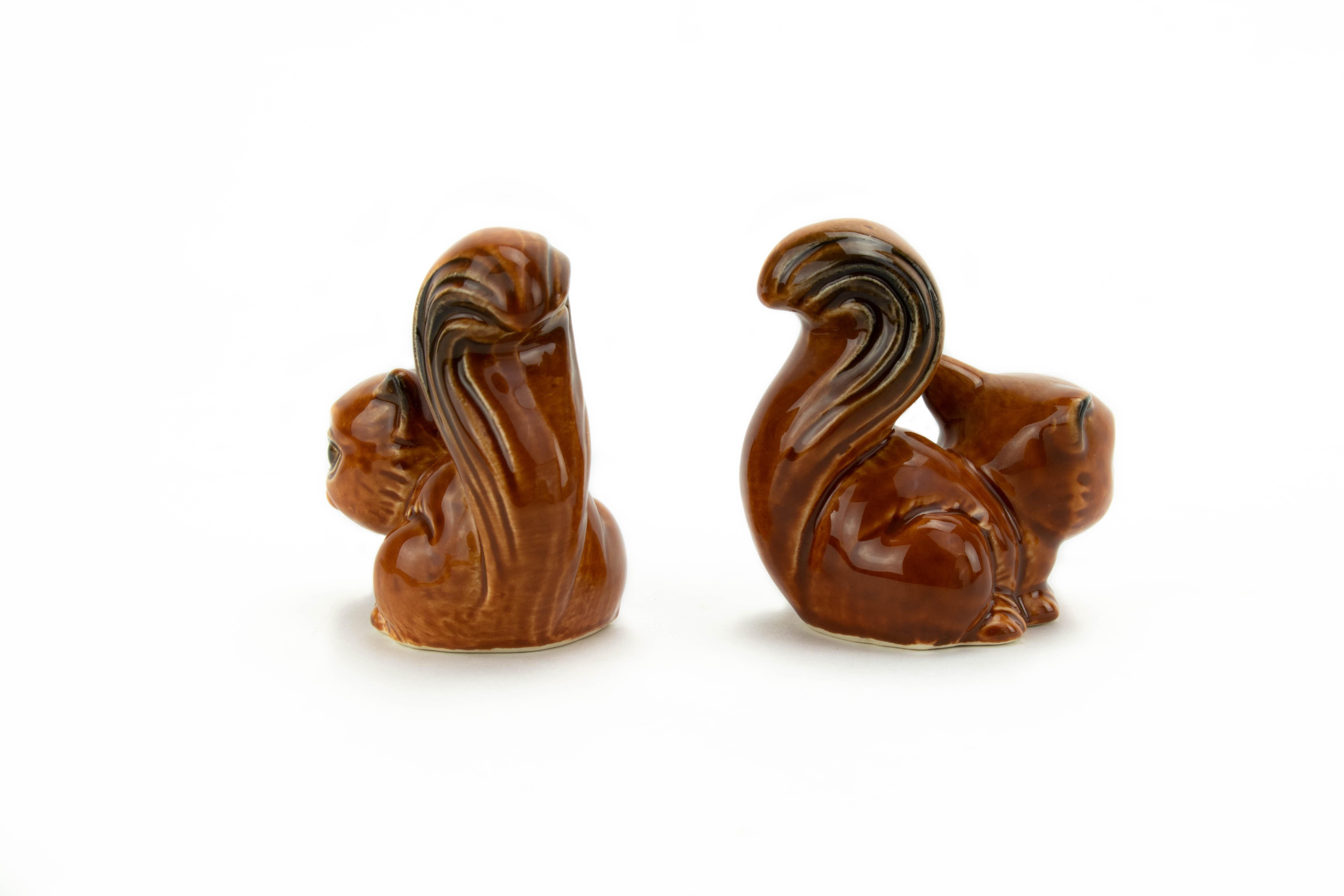 Late 20th Century Midcentury Porcelain Squirrels Figures from Goebel, Germany, 1970