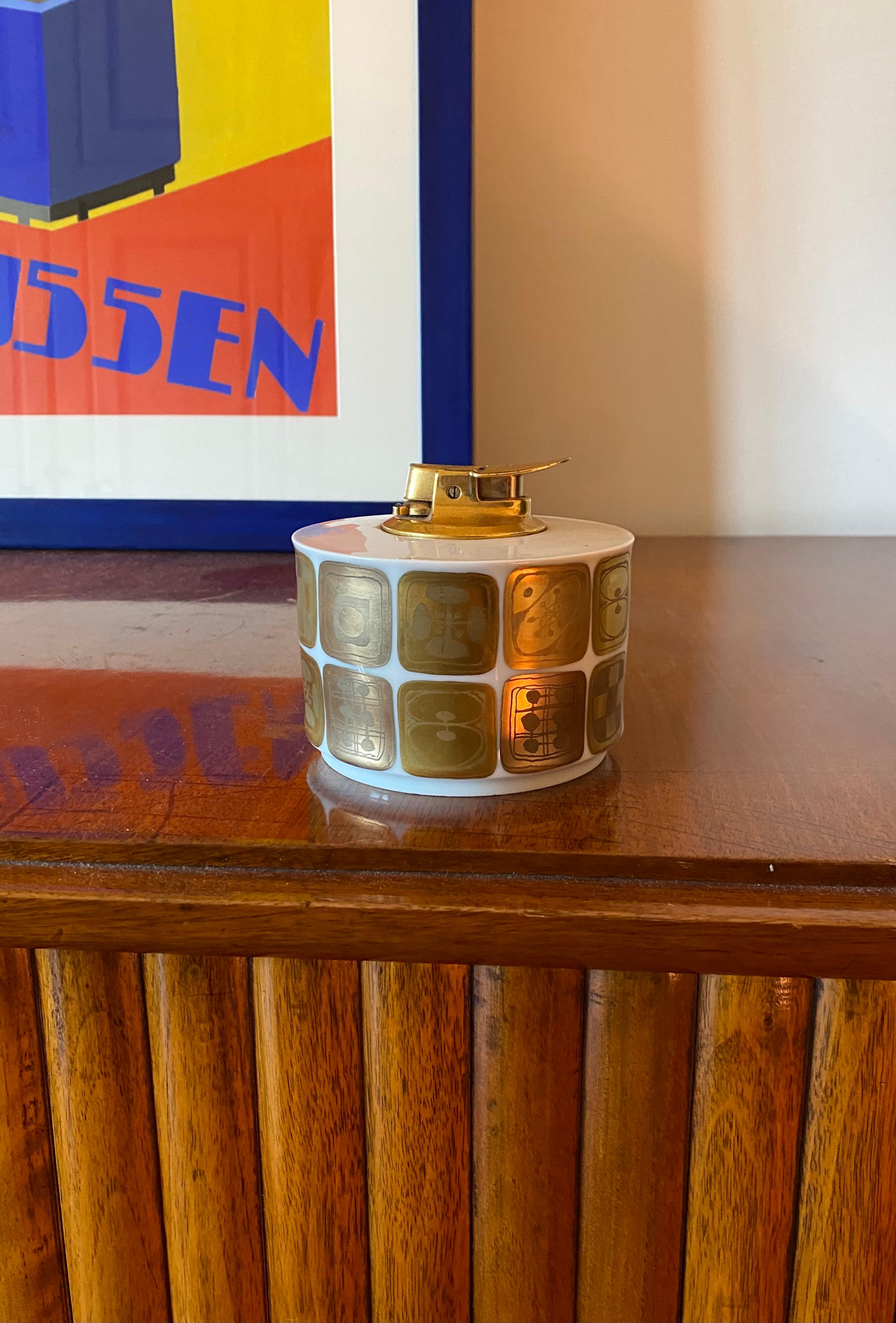 Mid-century porcelain table lighter, Bjorn Wiinblad for Rosenthal, 1970s For Sale 10