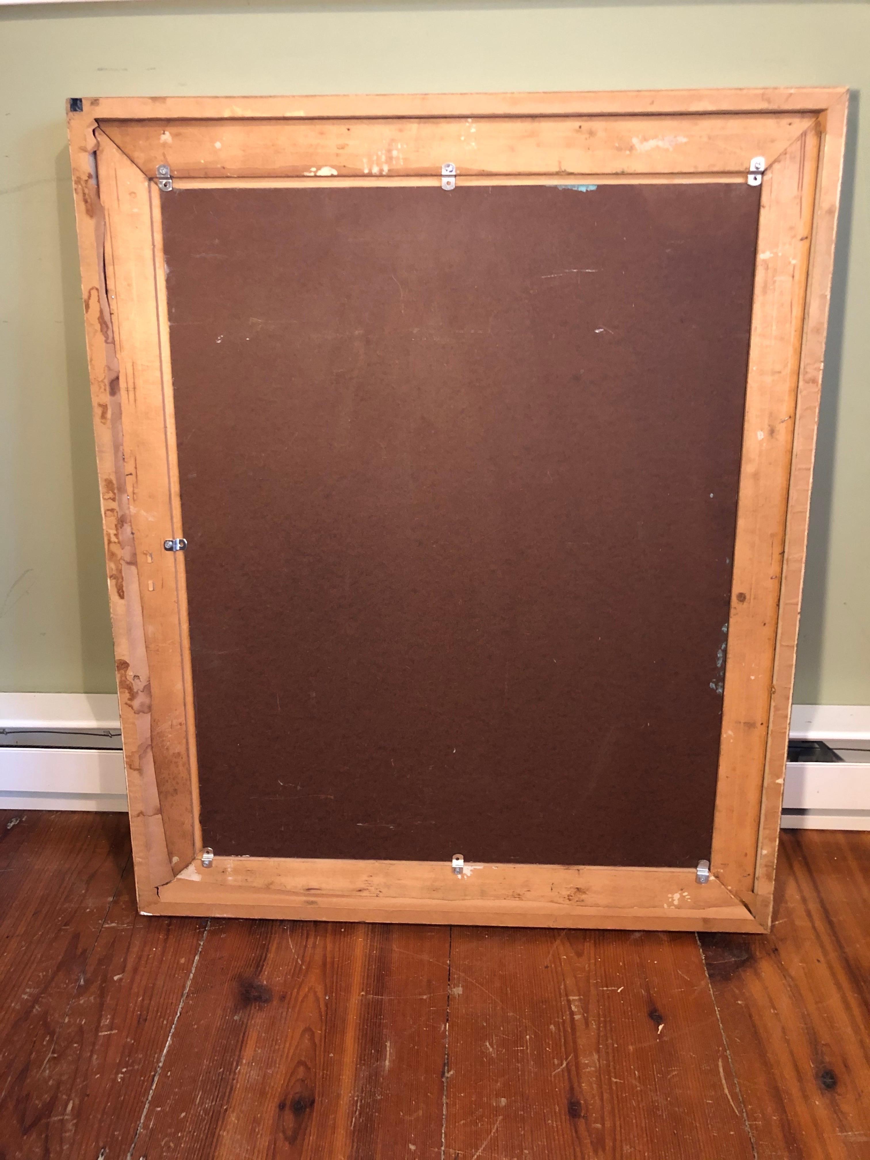 Large Mid Century Portrait of a Girl on Board For Sale 8