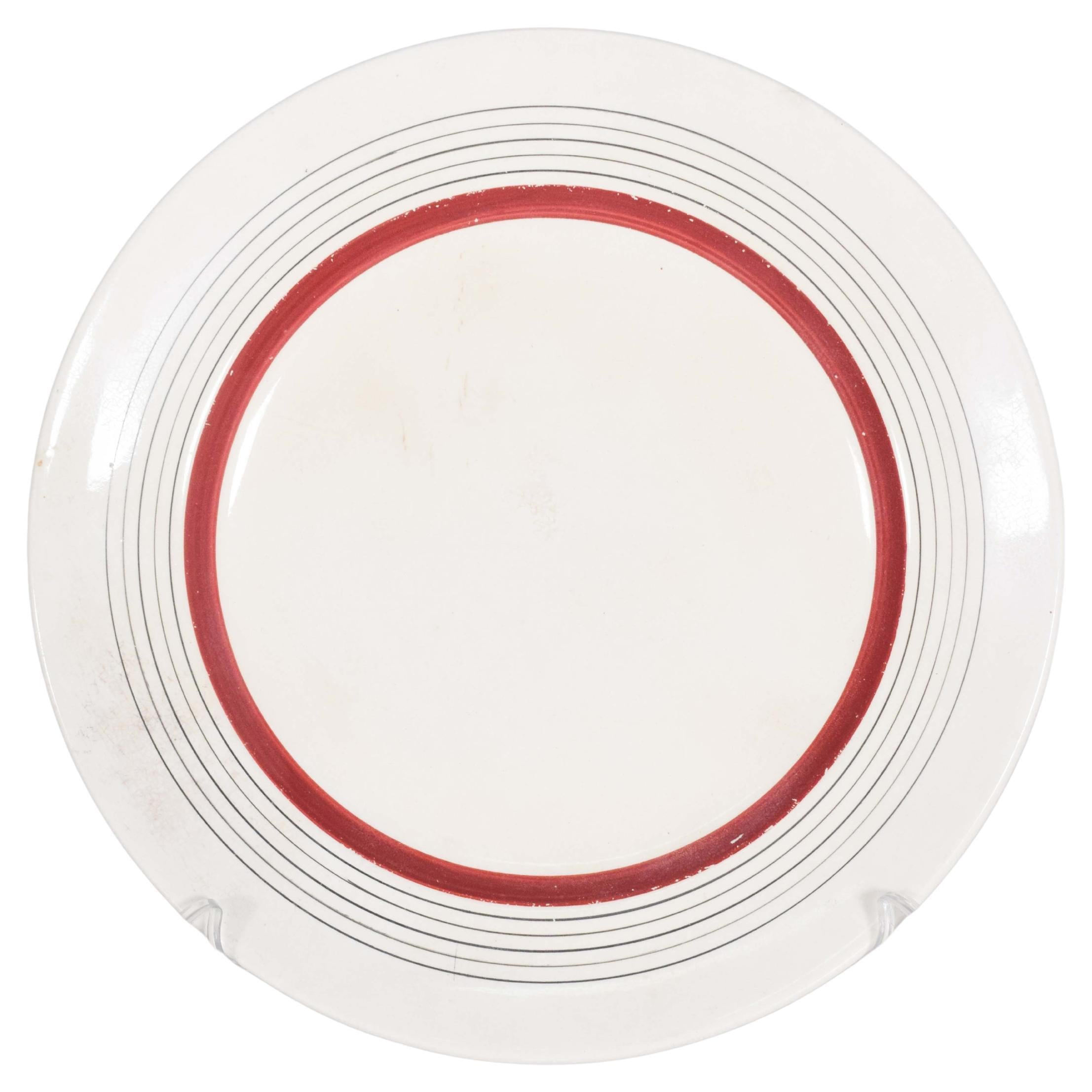 Mid-Century Portuguese Ceramic Plate from Sacavém