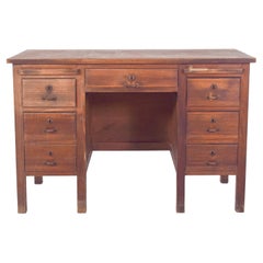 Mid-Century Portuguese Desk in Wood by Olaio