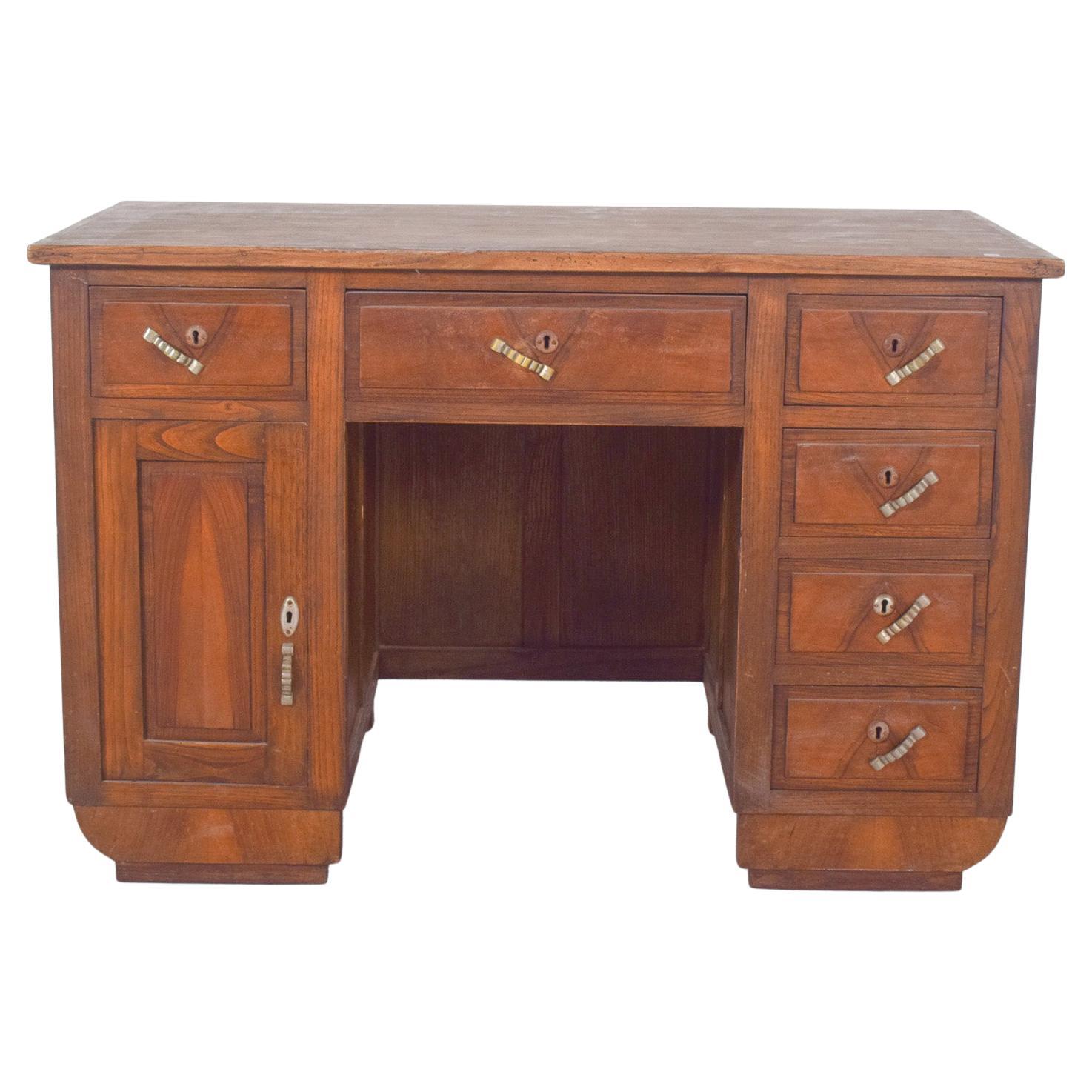 Mid-Century Portuguese Desk in Wood
