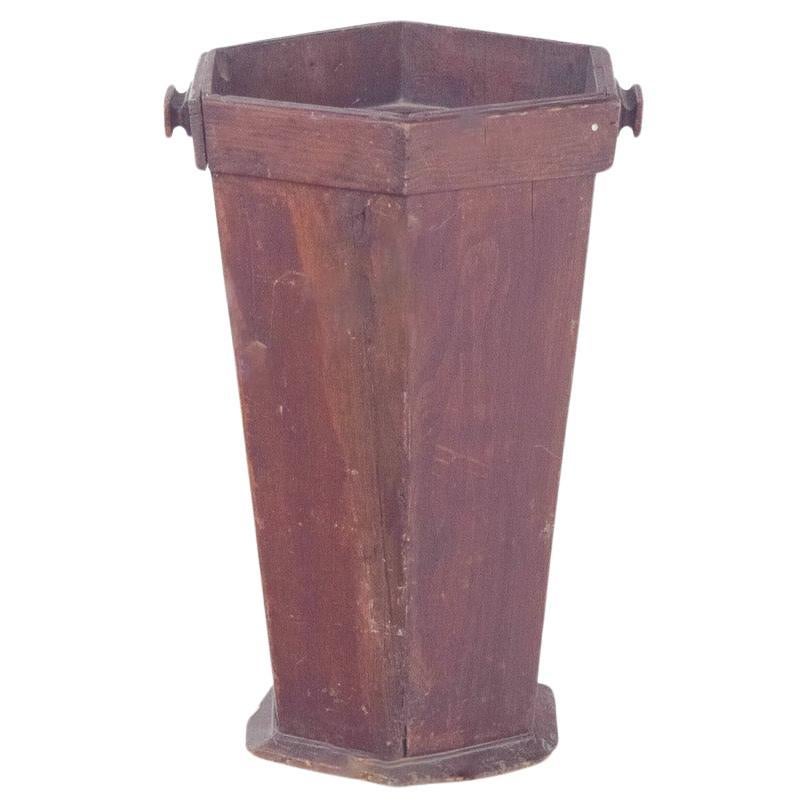 Mid-Century Portuguese Hexagonal Trash Can