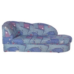 Mid-Century Portuguese Upholstered Sofa from de 80s