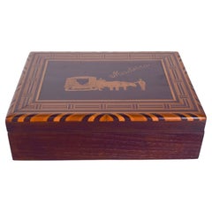 Mid-Century Portuguese Wooden Sewing Box