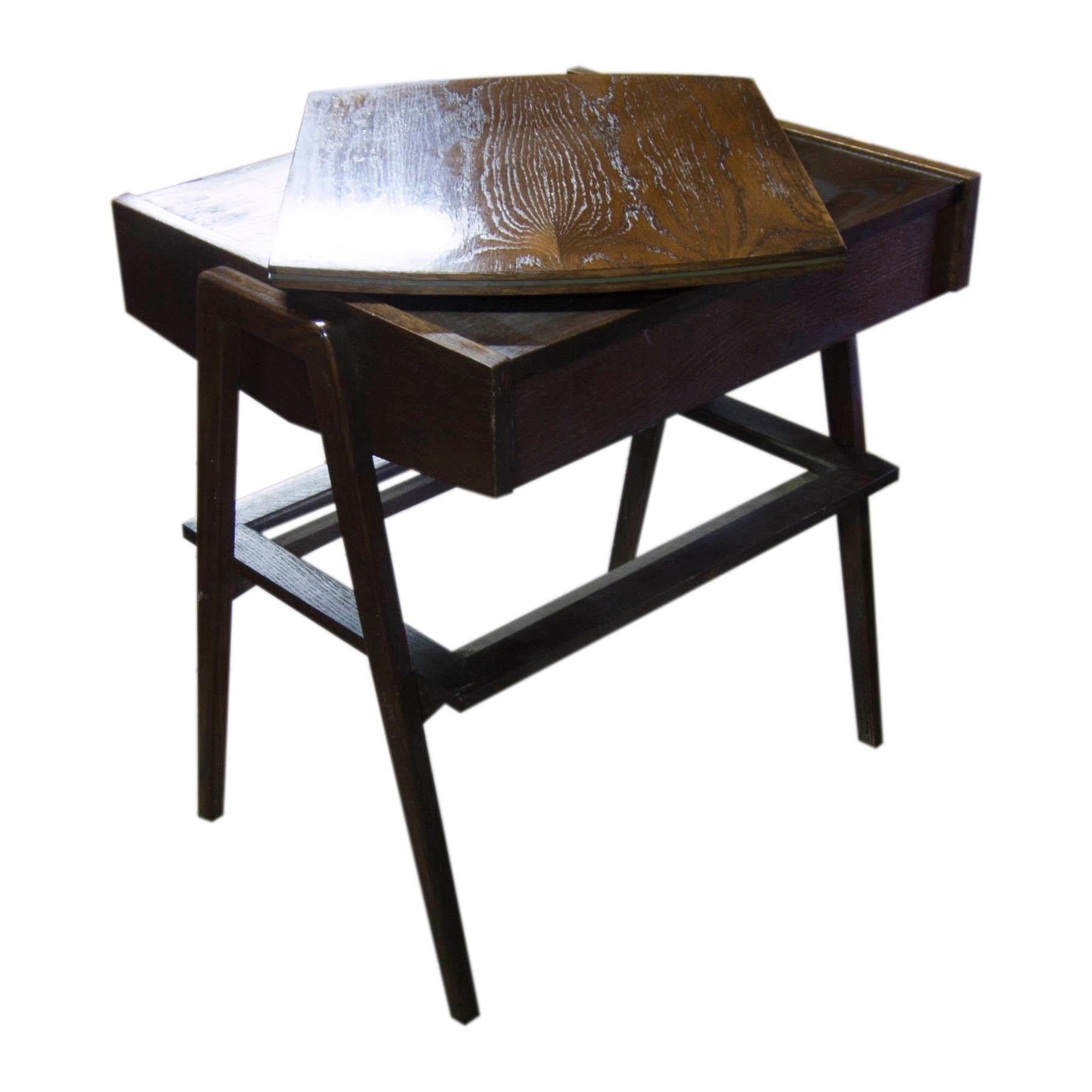 Czech Midcentury Positing Side Table, Europe For Sale