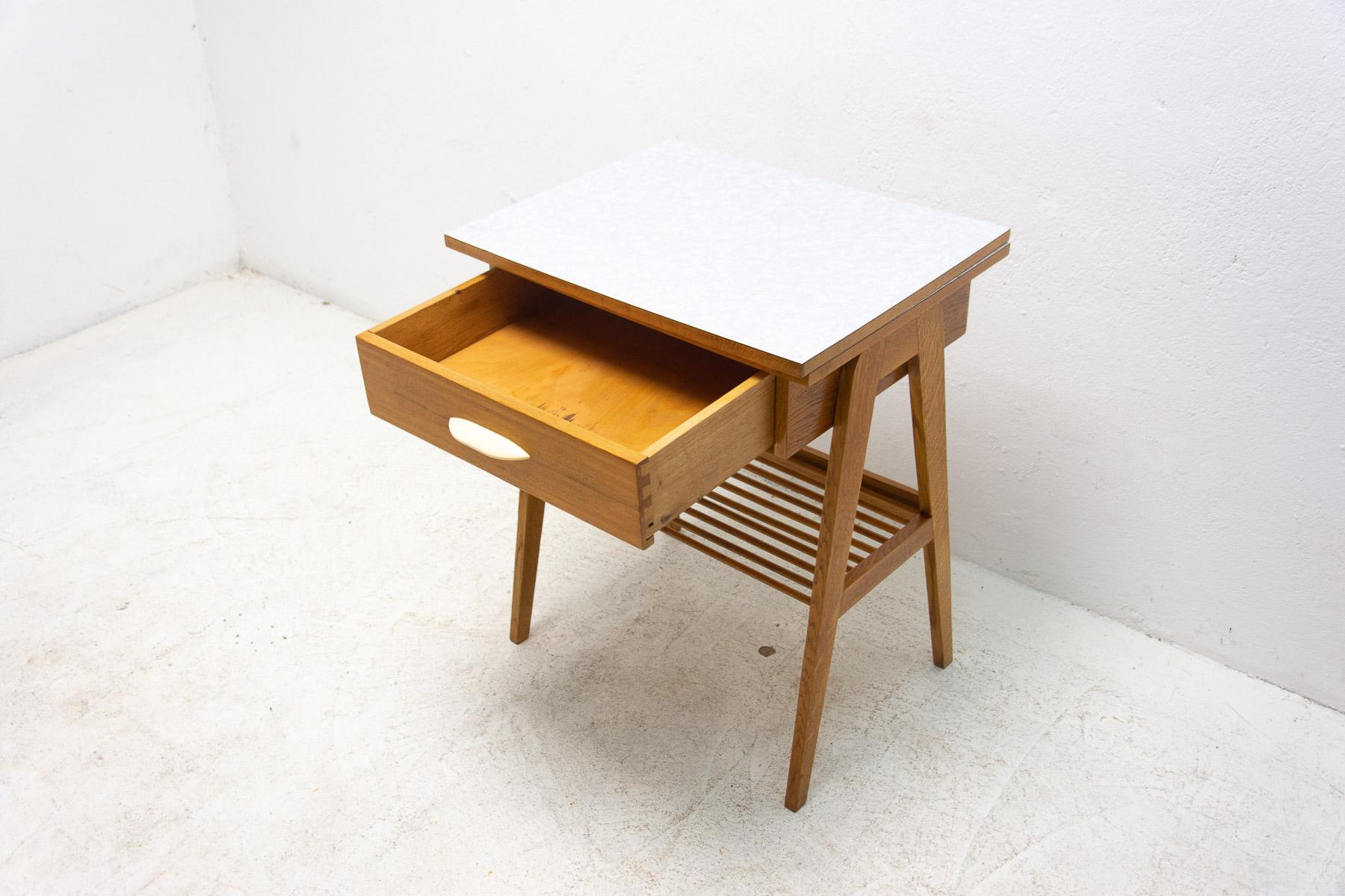 Mid Century Positioning Side or TV Table, Czechoslovakia, 1960´s For Sale 5