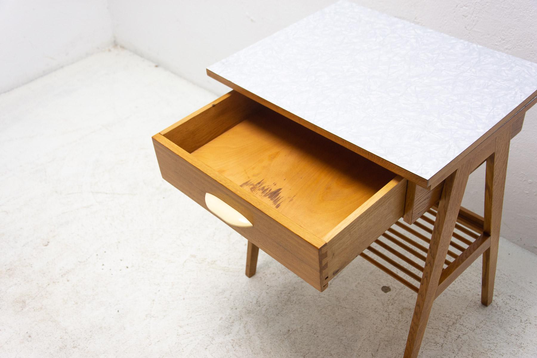 Mid Century Positioning Side or TV Table, Czechoslovakia, 1960´s For Sale 6
