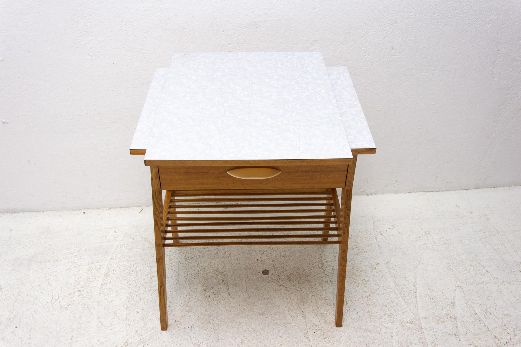 Mid Century Positioning Side or TV Table, Czechoslovakia, 1960´s For Sale 8