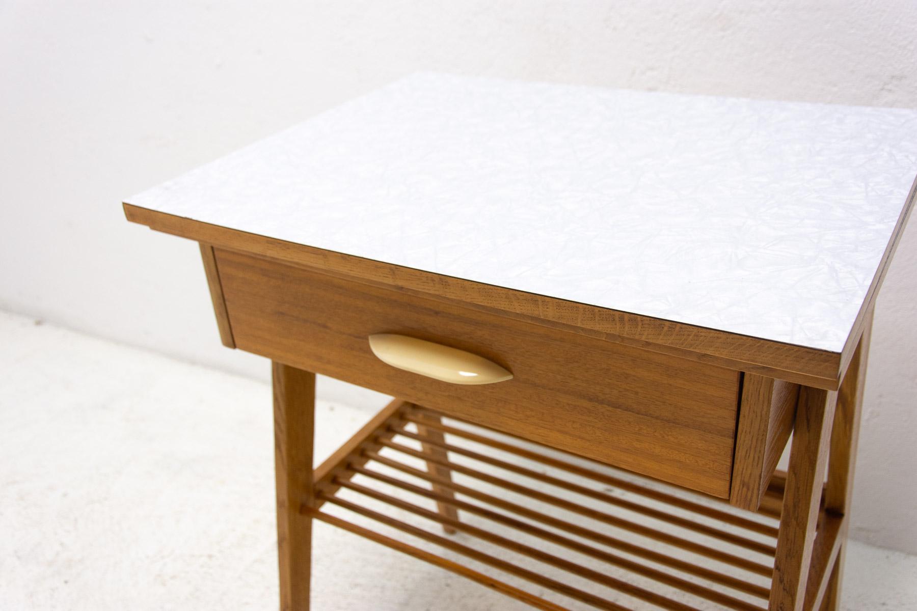 Mid Century Positioning Side or TV Table, Czechoslovakia, 1960´s For Sale 9