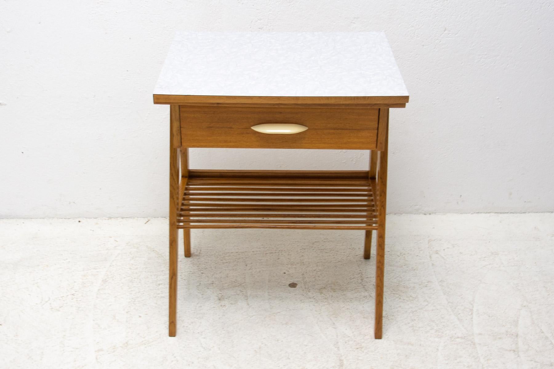 Mid Century Positioning Side or TV Table, Czechoslovakia, 1960´s For Sale 12