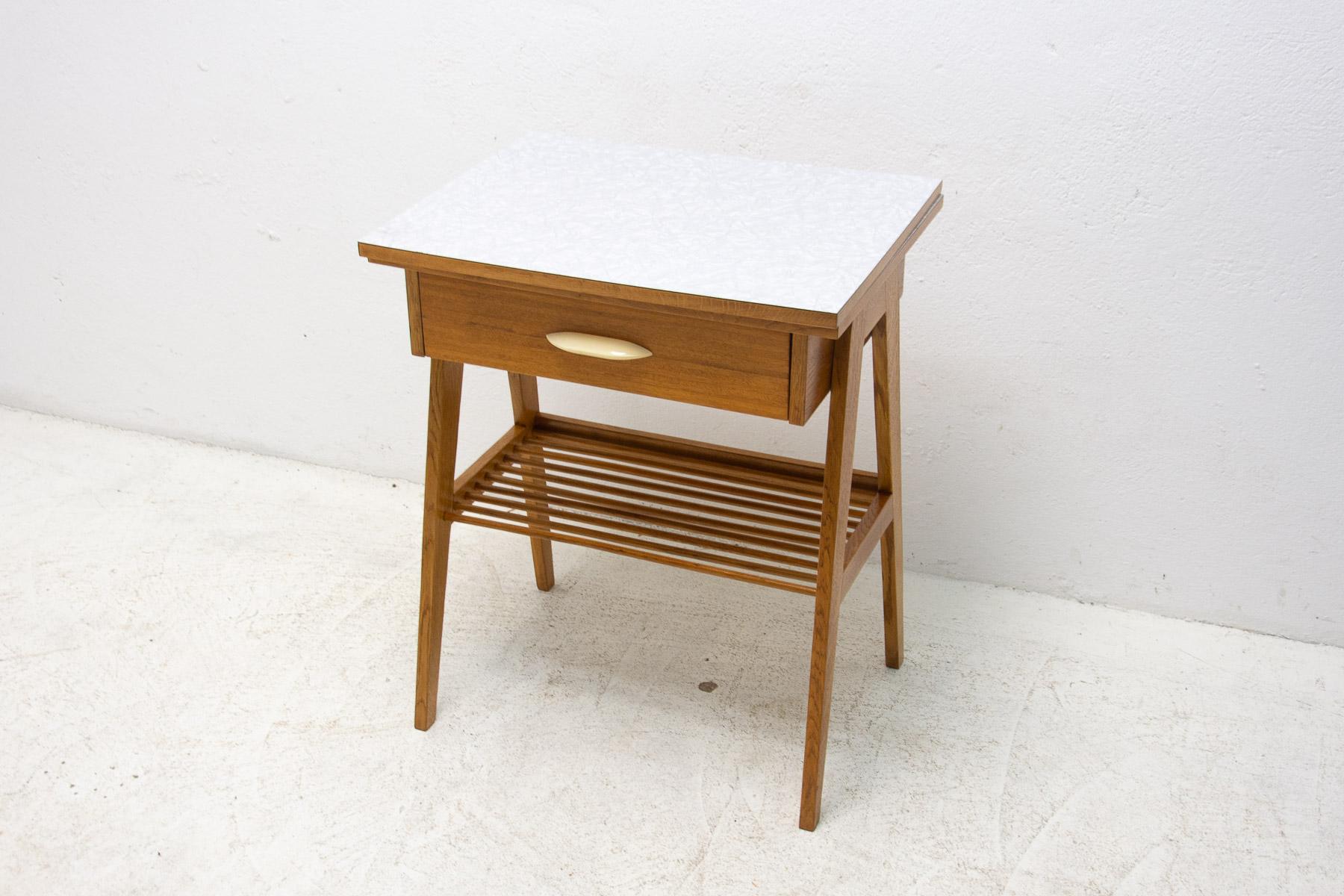 Mid Century Positioning Side or TV Table, Czechoslovakia, 1960´s For Sale 13