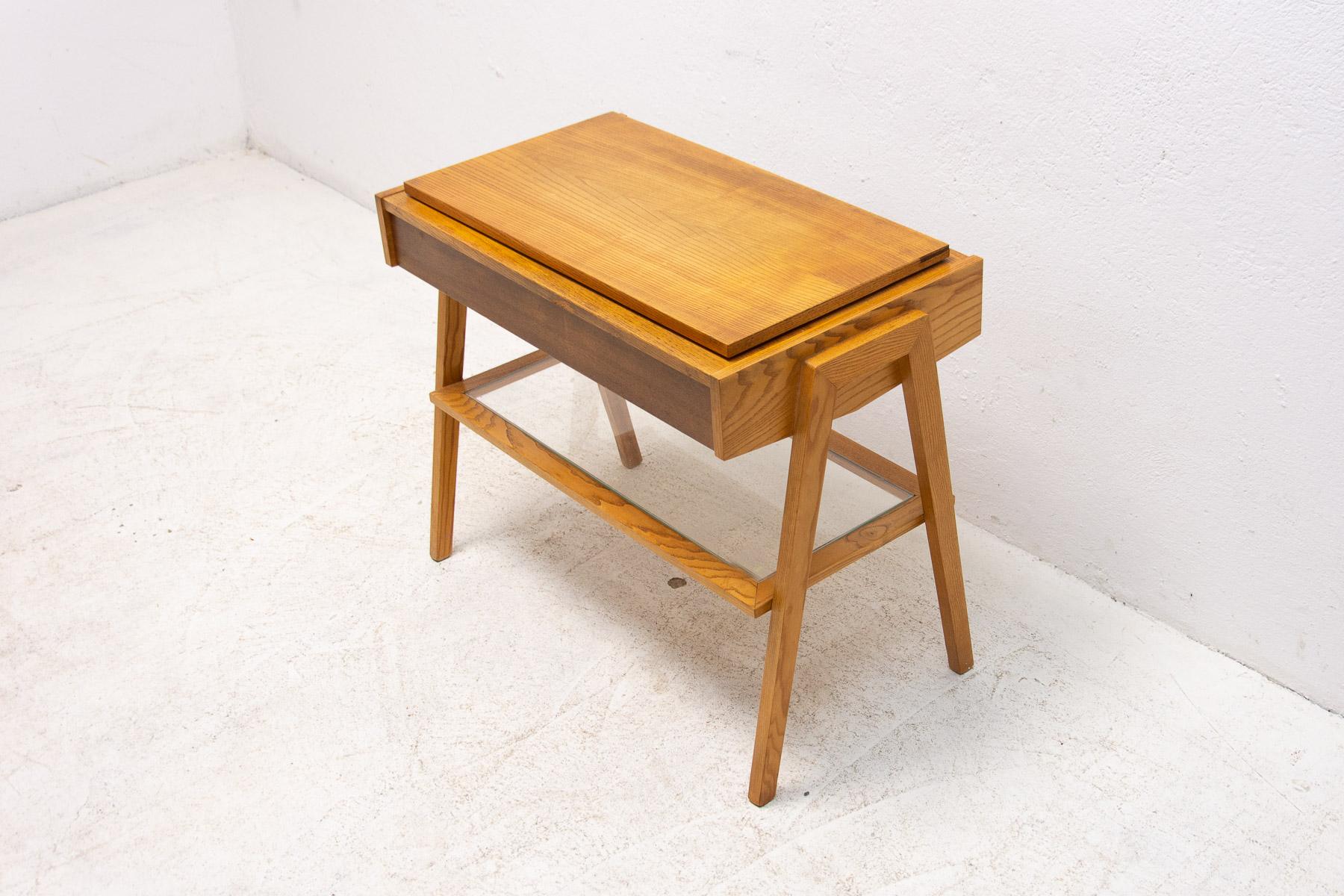 Mid-Century Modern Mid-Century Positioning Side or TV Table, Czechoslovakia, 1960's For Sale