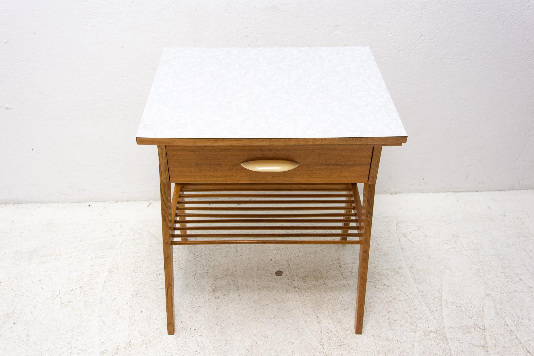 20th Century Mid Century Positioning Side or TV Table, Czechoslovakia, 1960´s For Sale