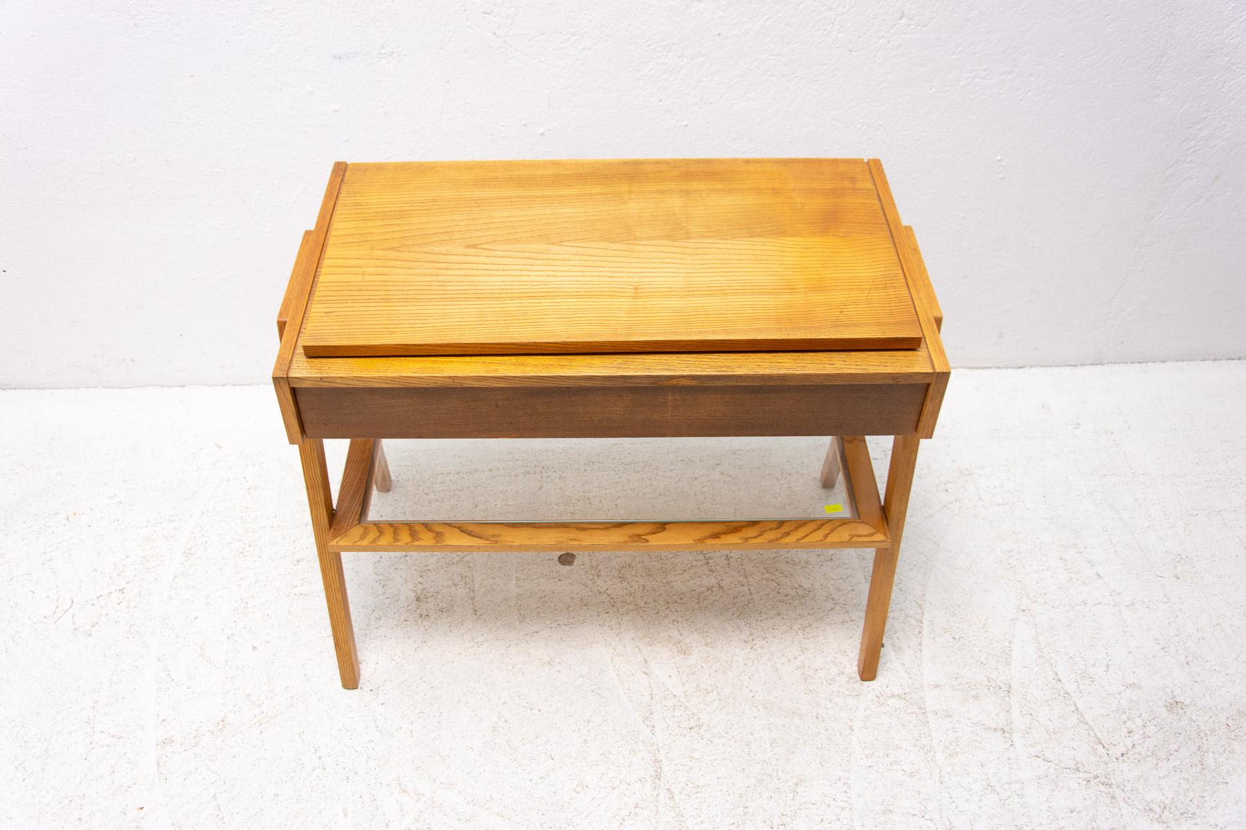 20th Century Mid-Century Positioning Side or TV Table, Czechoslovakia, 1960's For Sale