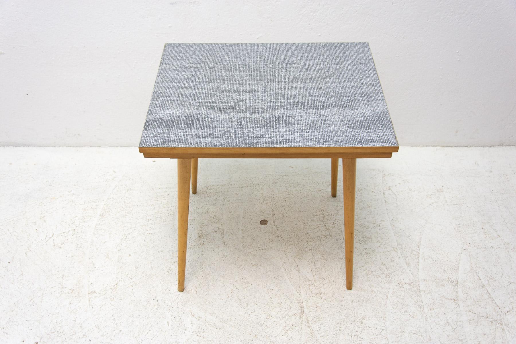 Formica Midcentury Positioning Side Table by Interiér Praha, Czechoslovakia, 1960s For Sale