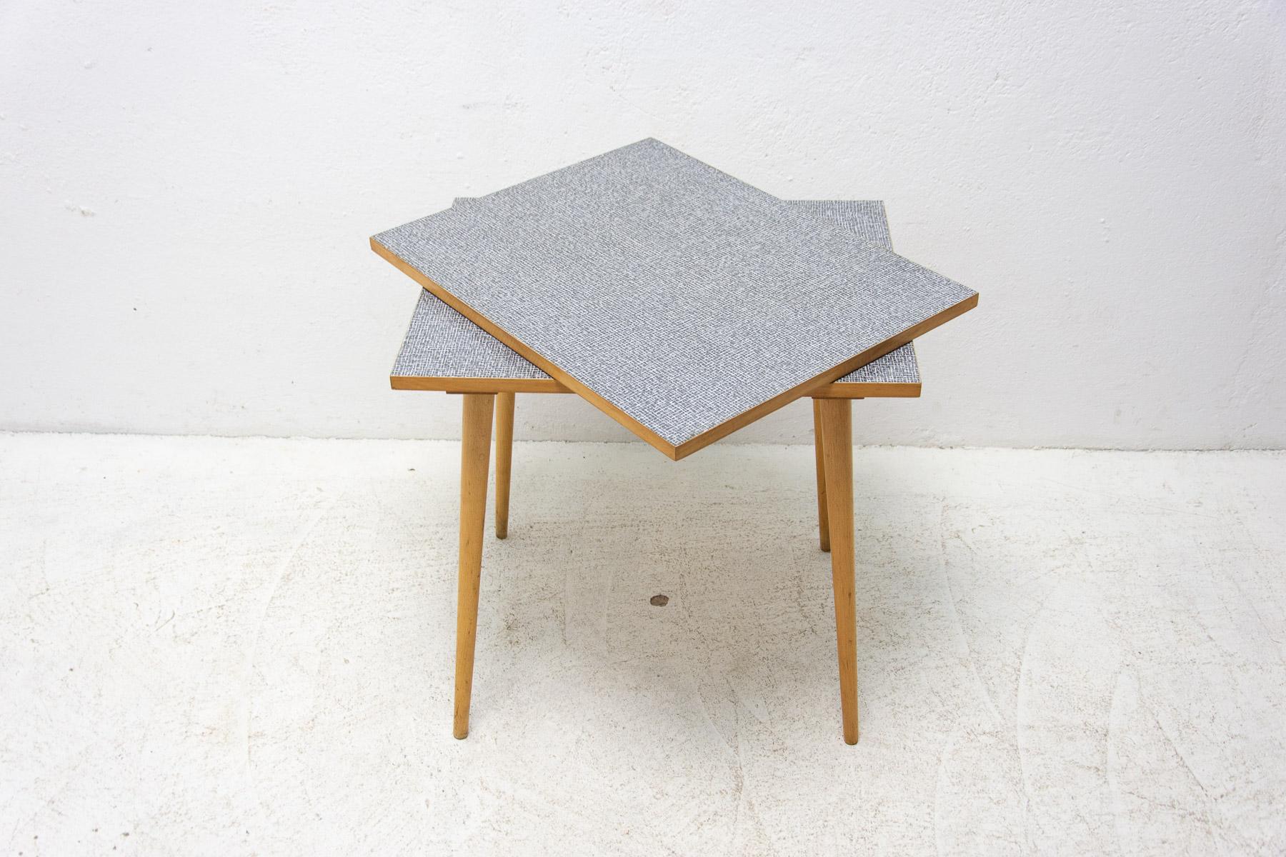Midcentury Positioning Side Table by Interiér Praha, Czechoslovakia, 1960s For Sale 2