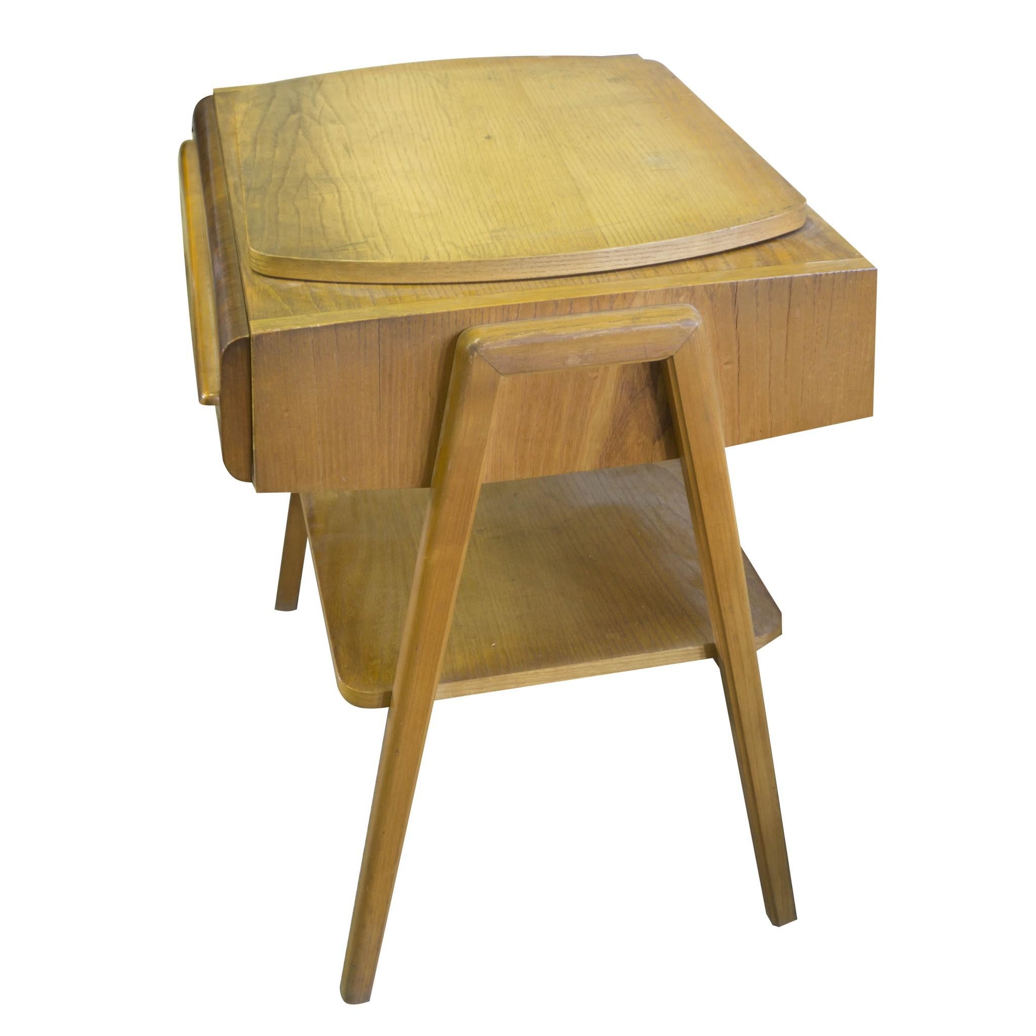 Mid-Century Modern Midcentury Positioning Side Table, Czechoslovakia, 1960s For Sale