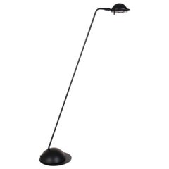 Midcentury Postmodern Black Reading Light Floor Lamp by Koch & Lowy