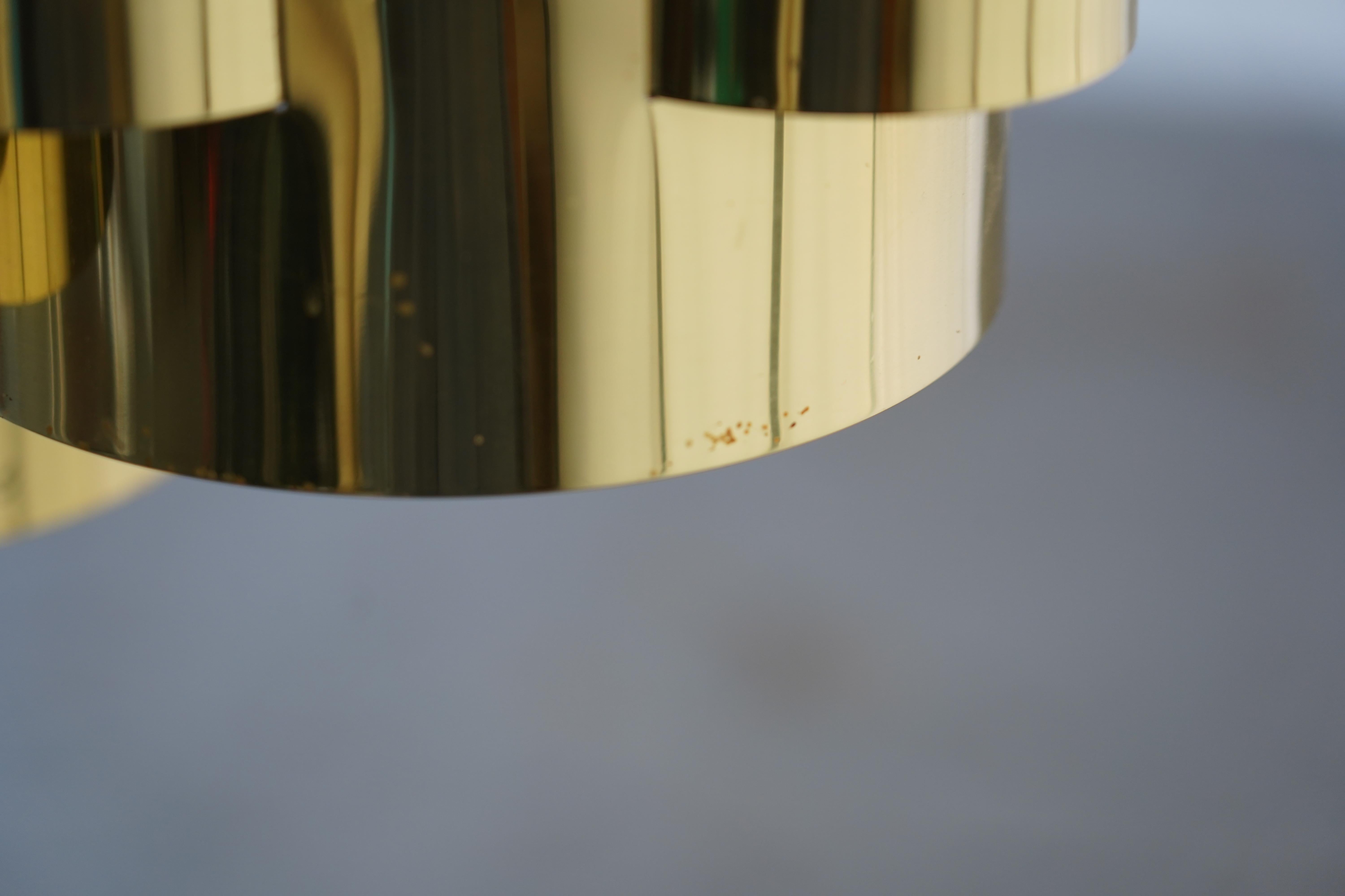 Mid-Century Post / Modern Brass Cloud Large Chandelier by C. Jere, Signed For Sale 5