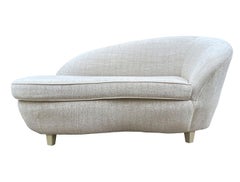 Midcentury Post Modern Kidney Shaped Chaise Lounge or Petite Sofa