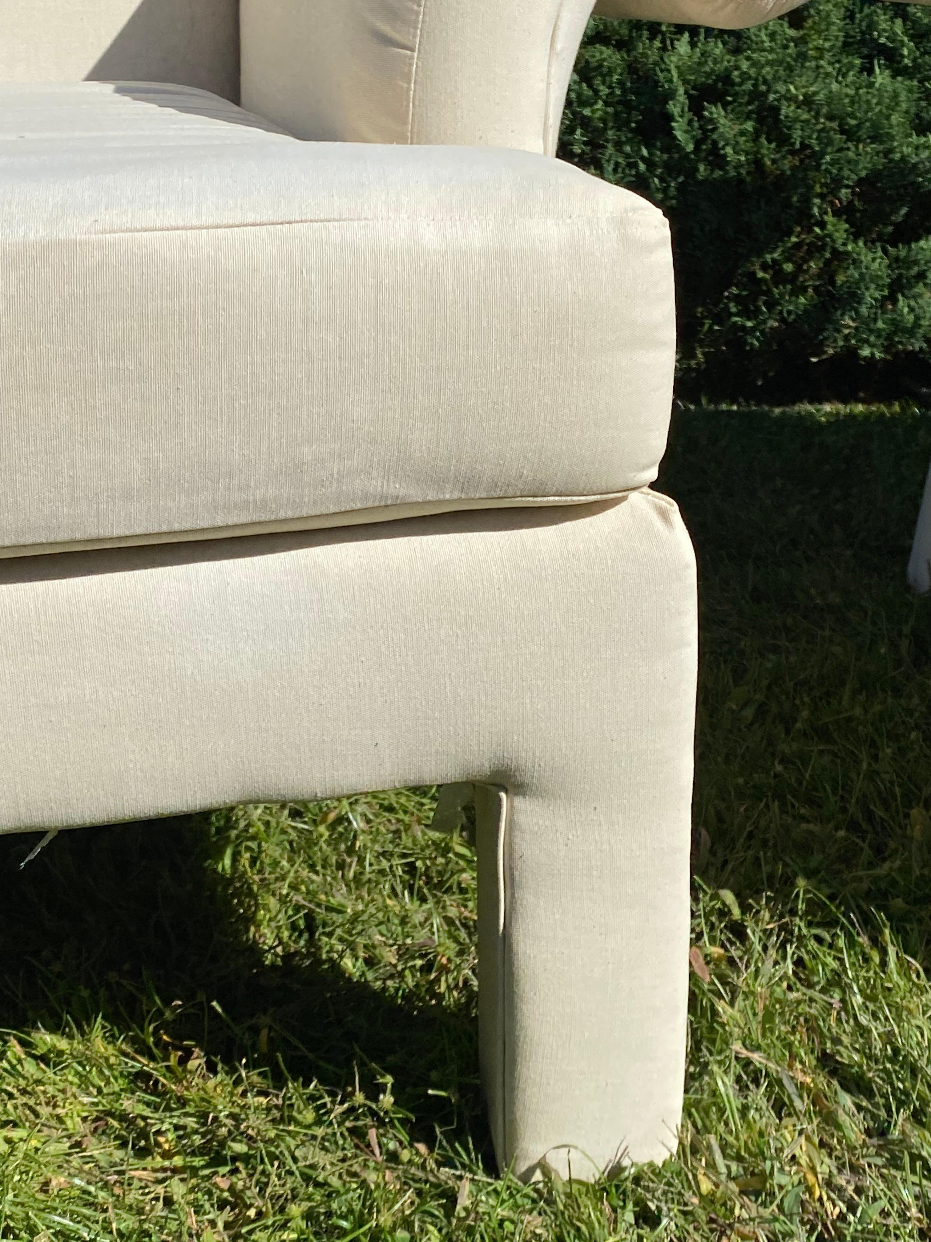 Mid Century Post Modern Lounge Chairs by Donghia for Kroehler After Parsons For Sale 4
