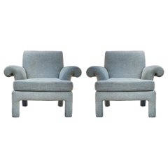 Mid Century Post Modern Lounge Chairs by Donghia for Kroehler After Parsons