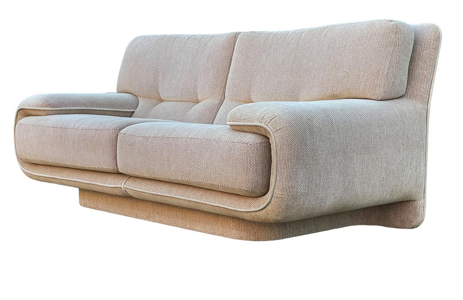 Fabric Mid-Century Post Modern Loveseat or Sofa Produced by Preview Furniture For Sale