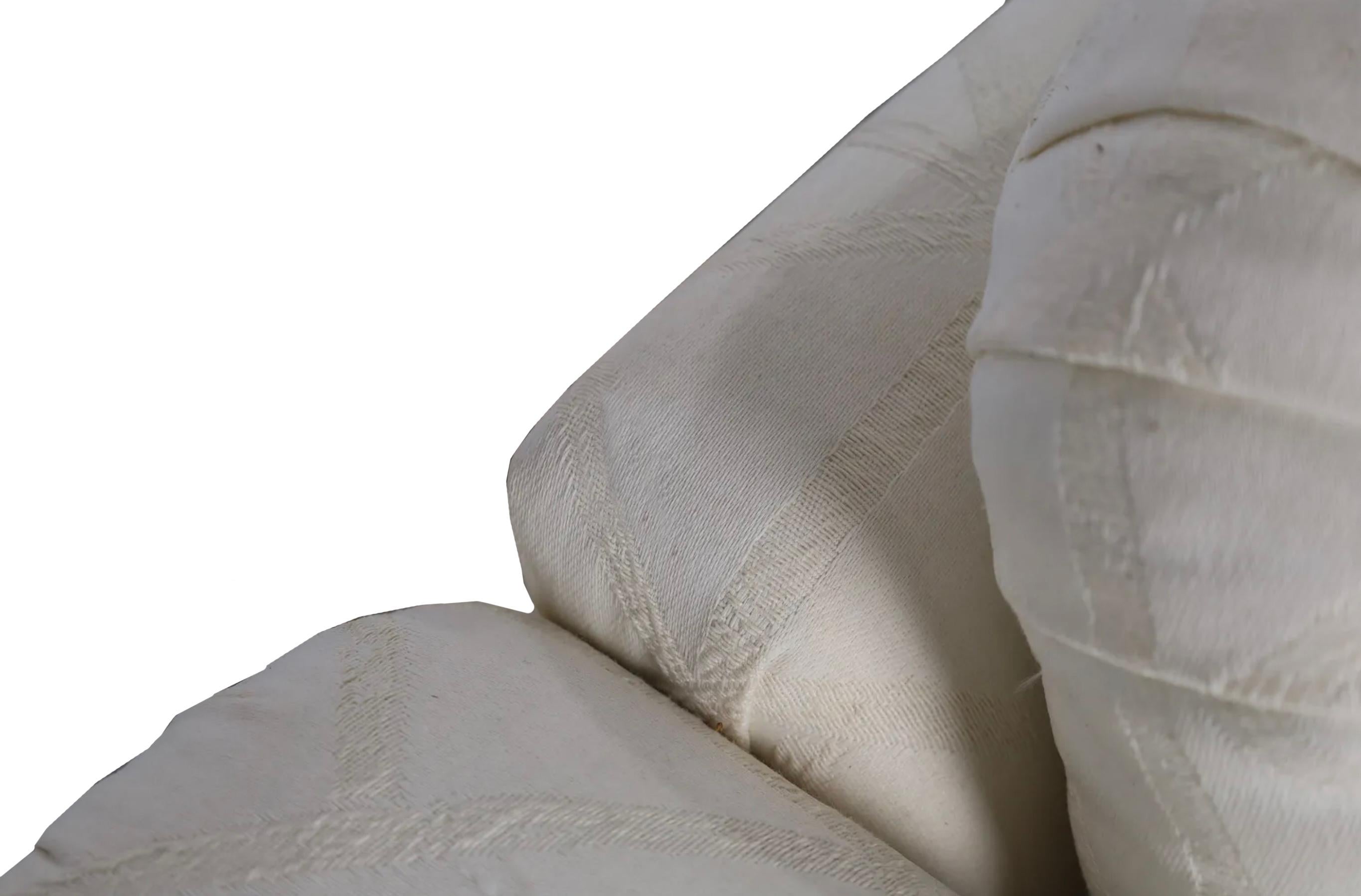 American Mid-Century Post Modern Parsons White 3 Seat Sofa Thayer Coggin For Sale