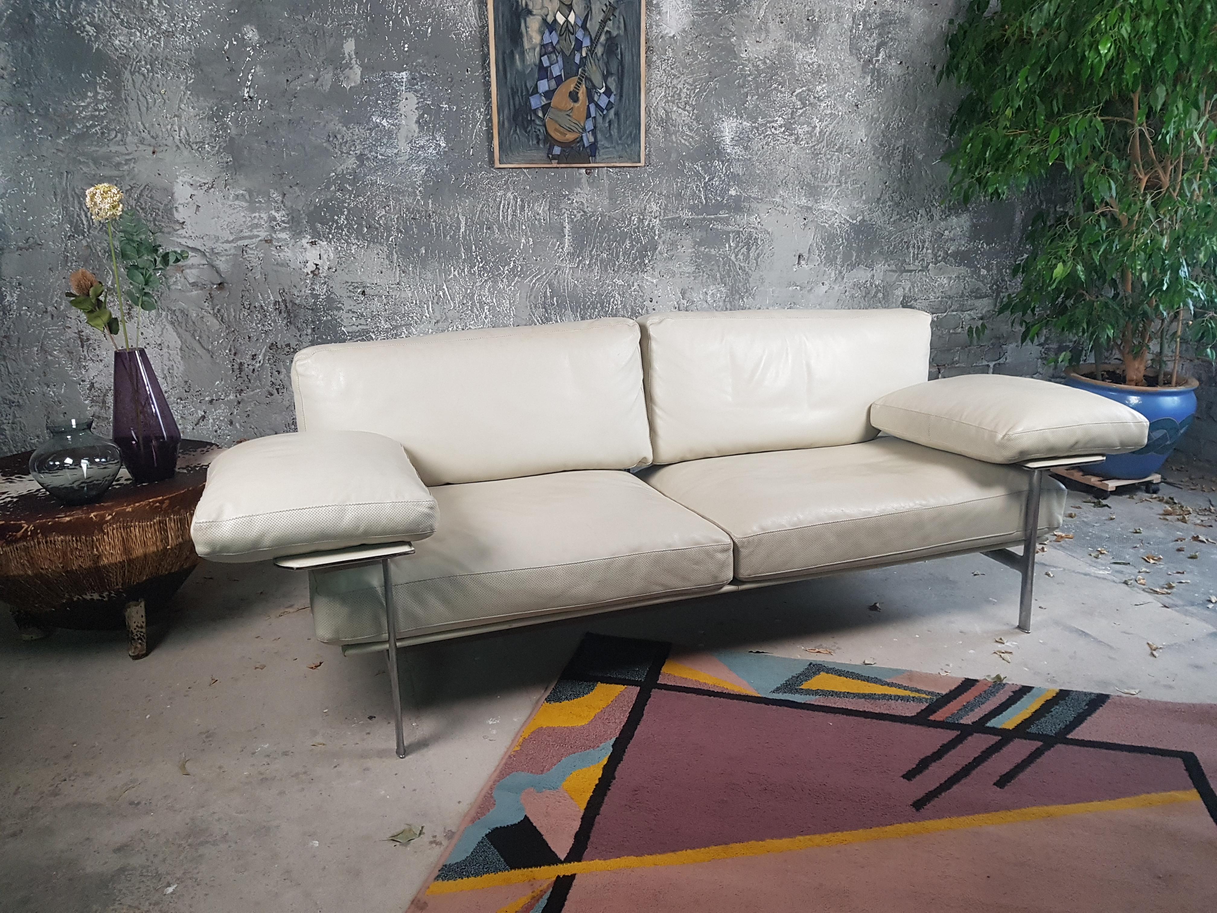 Aluminum Mid-Century Post-Modern Sofa Antonio Citterio Paolo Nava, B&B Italia, 1980