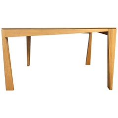Mid century post modern Square Asymmetrical Leg Maple Square Dining Table