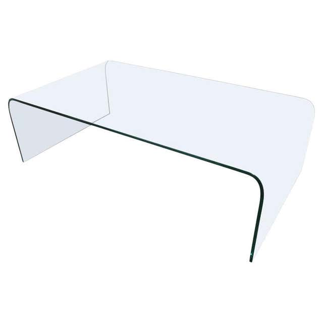 Waterfall Grid Pattern Glass Coffee Table at 1stDibs | glass waterfall ...