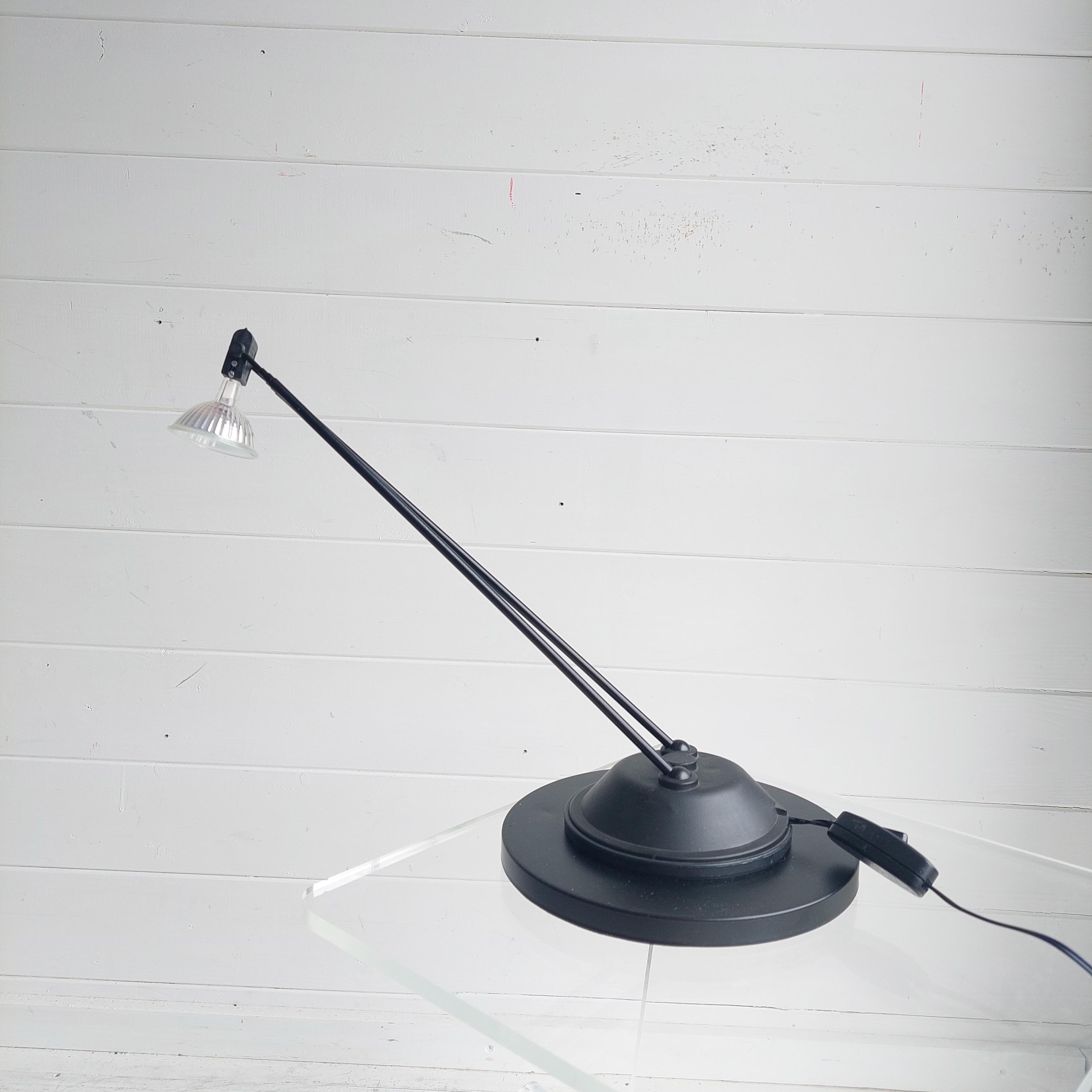 Mid Century Postmodern Ikea floor table lamp telescope halogen minimalist  80s 3