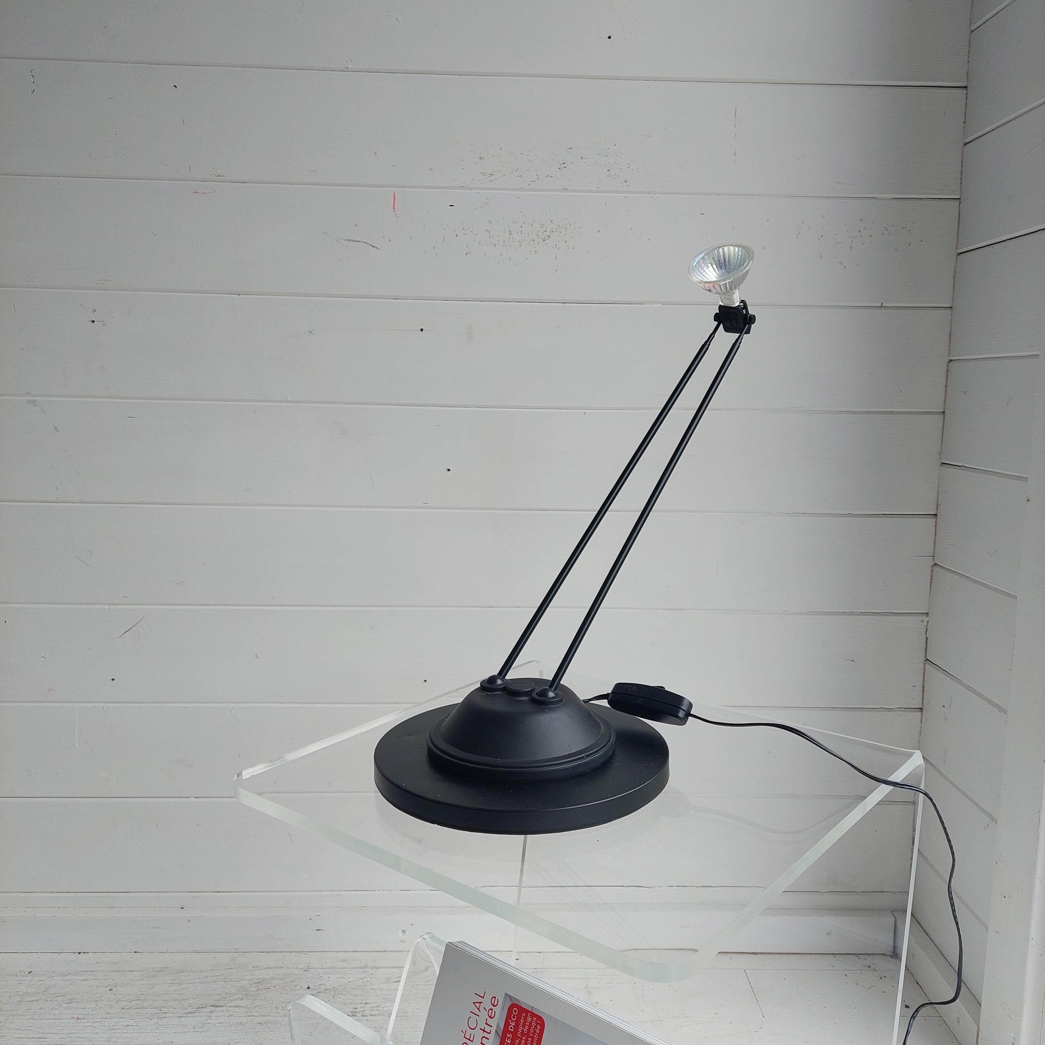 Mid Century Postmodern Ikea floor table lamp telescope halogen minimalist  80s 5