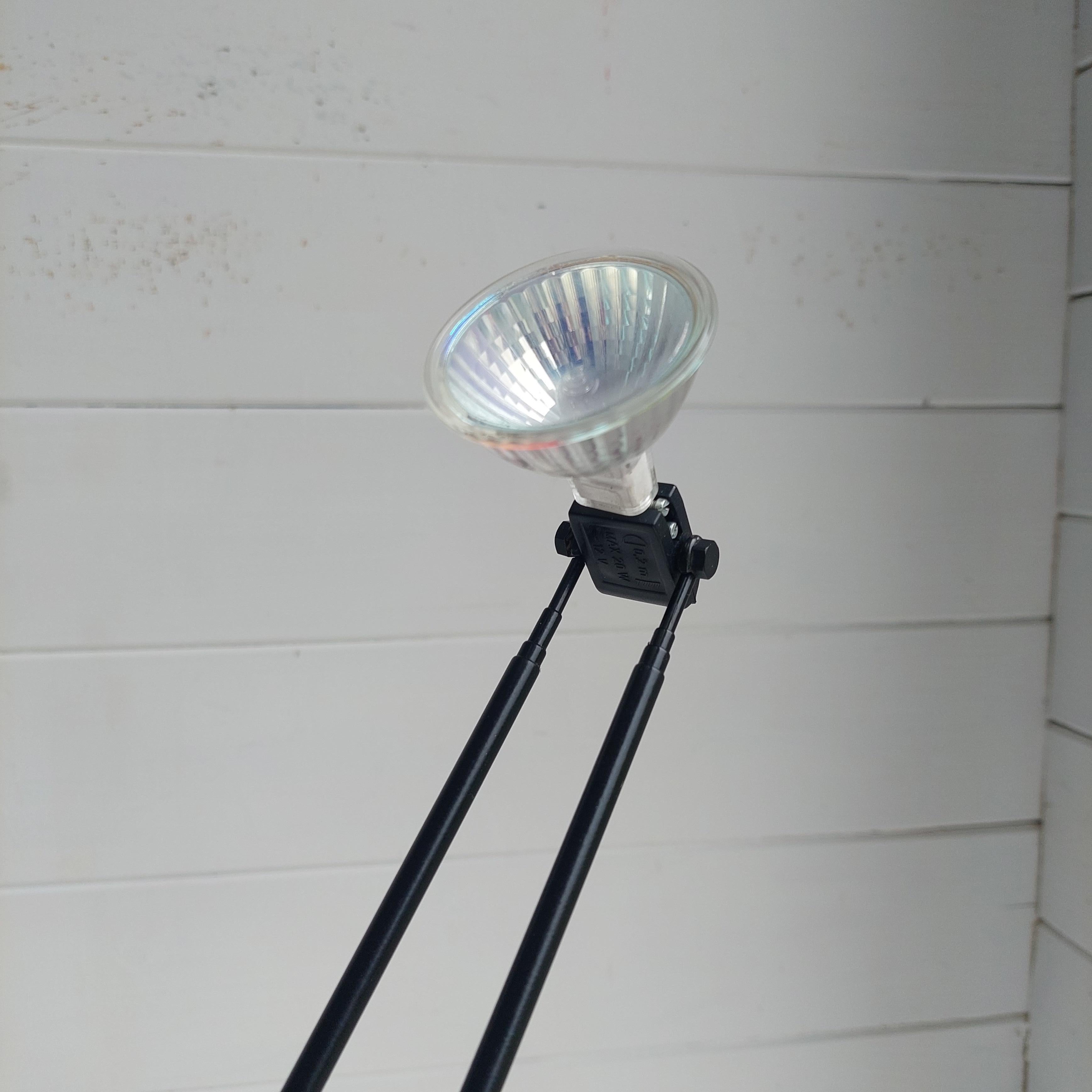 Mid Century Postmodern Ikea floor table lamp telescope halogen minimalist  80s 9