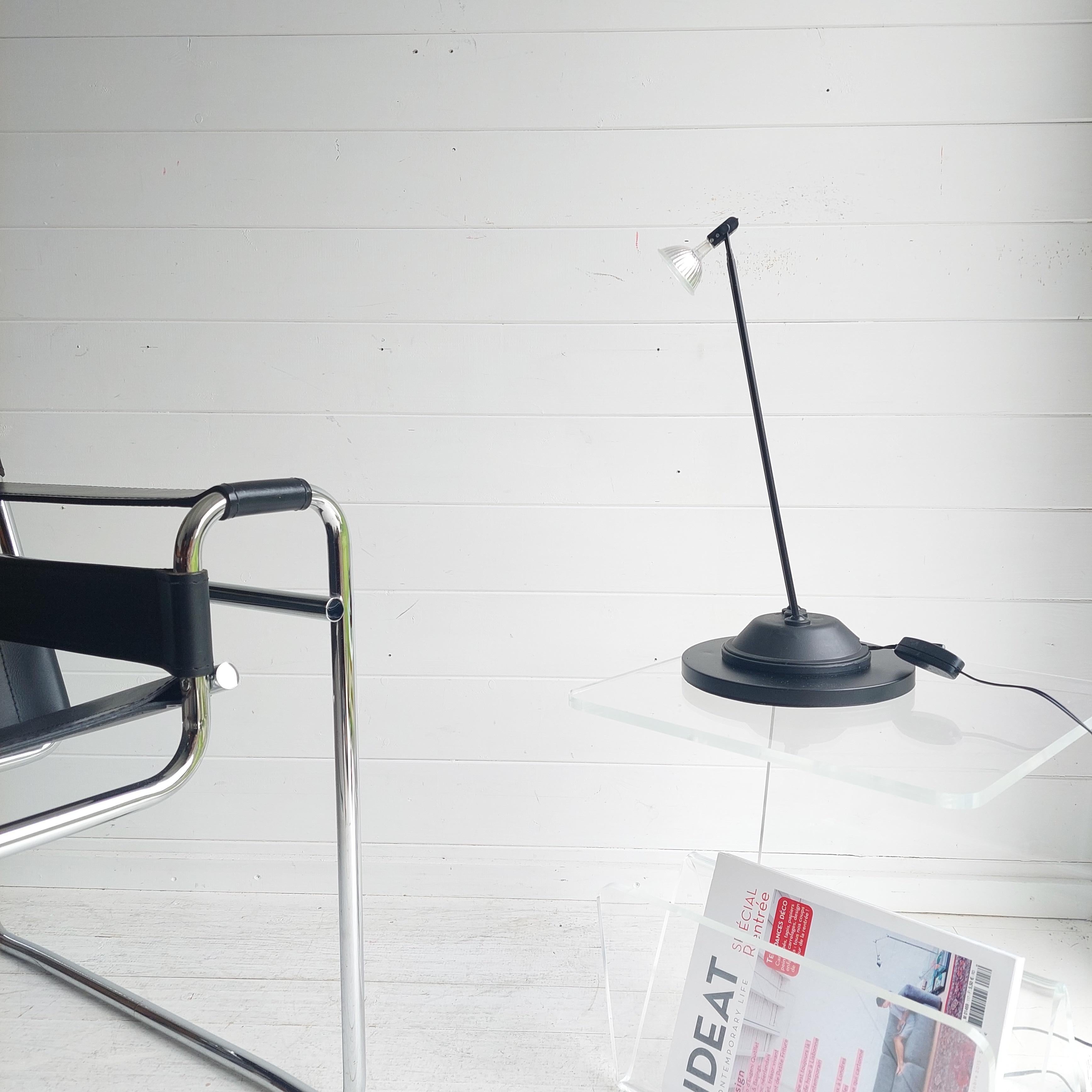 Post-Modern Mid Century Postmodern Ikea floor table lamp telescope halogen minimalist  80s