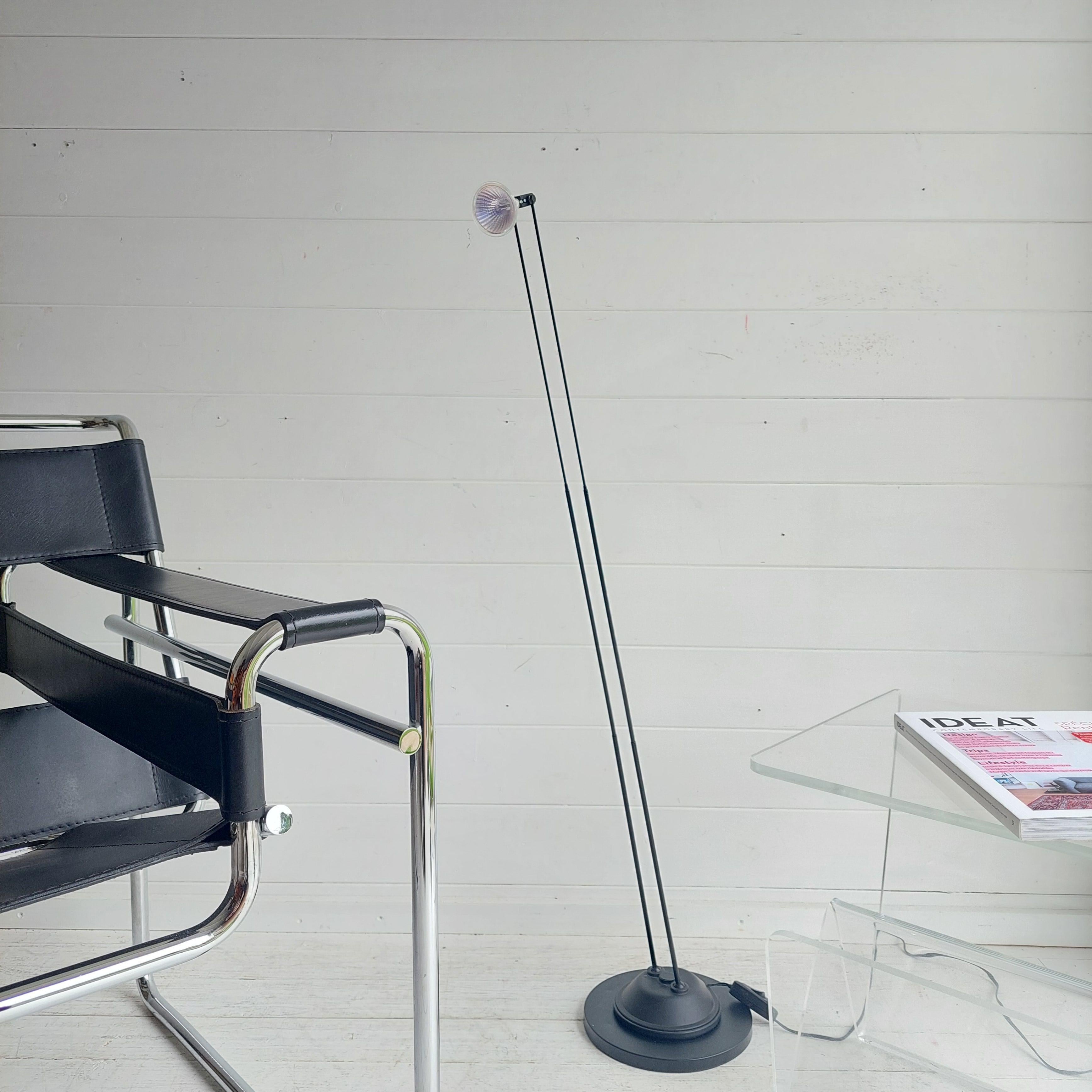Swedish Mid Century Postmodern Ikea floor table lamp telescope halogen minimalist  80s