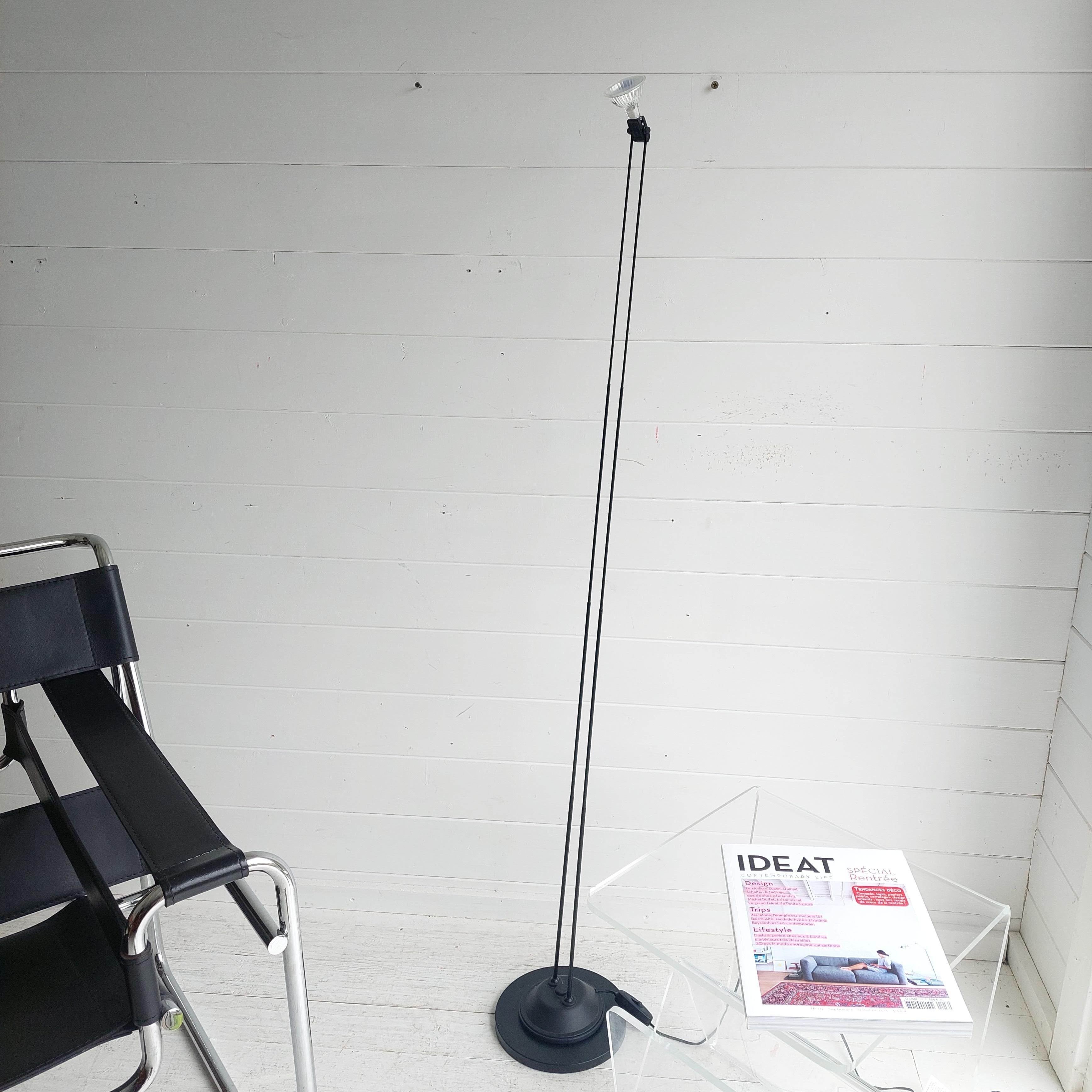 Mid Century Postmodern Ikea floor table lamp telescope halogen minimalist  80s In Good Condition In Leamington Spa, GB