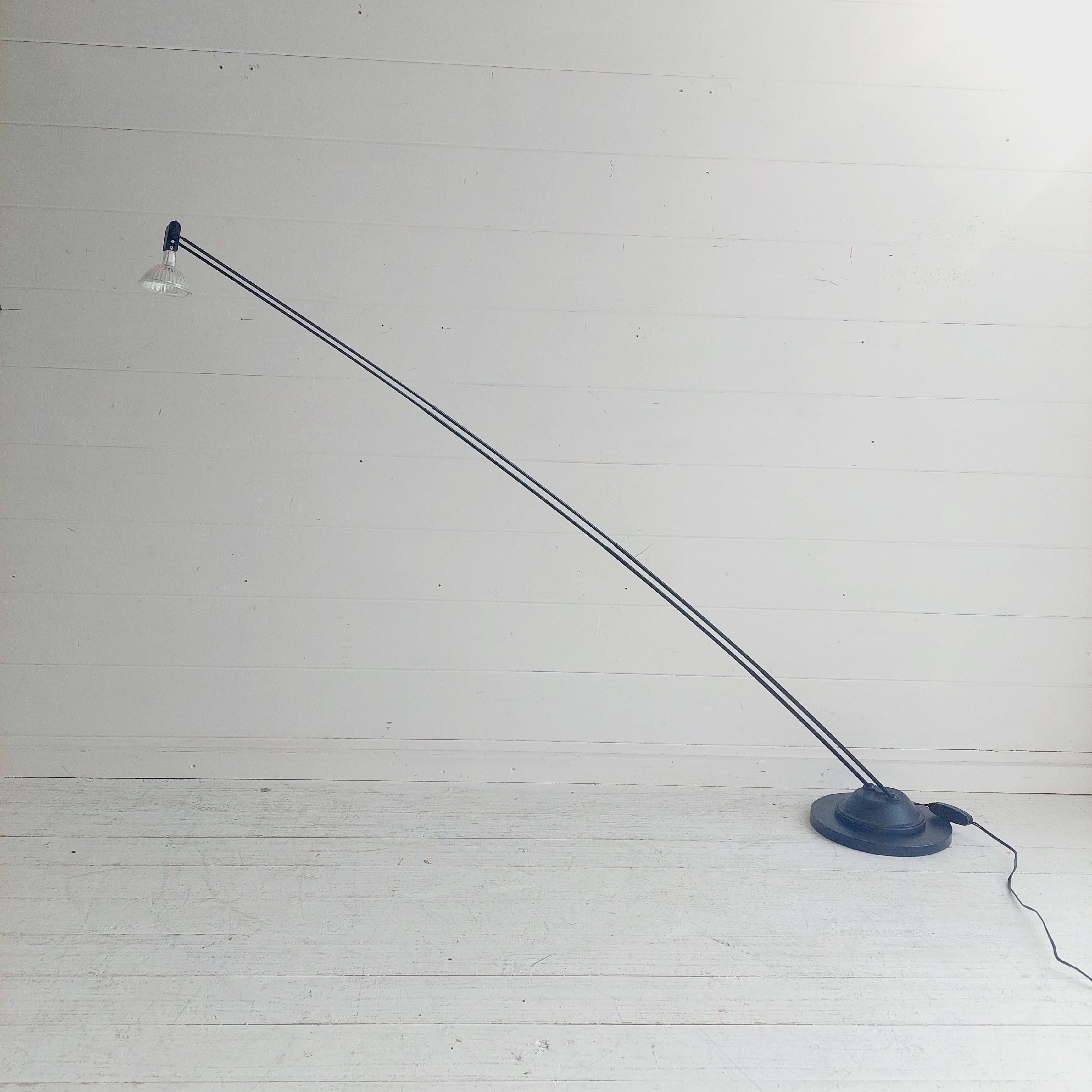 Late 20th Century Mid Century Postmodern Ikea floor table lamp telescope halogen minimalist  80s
