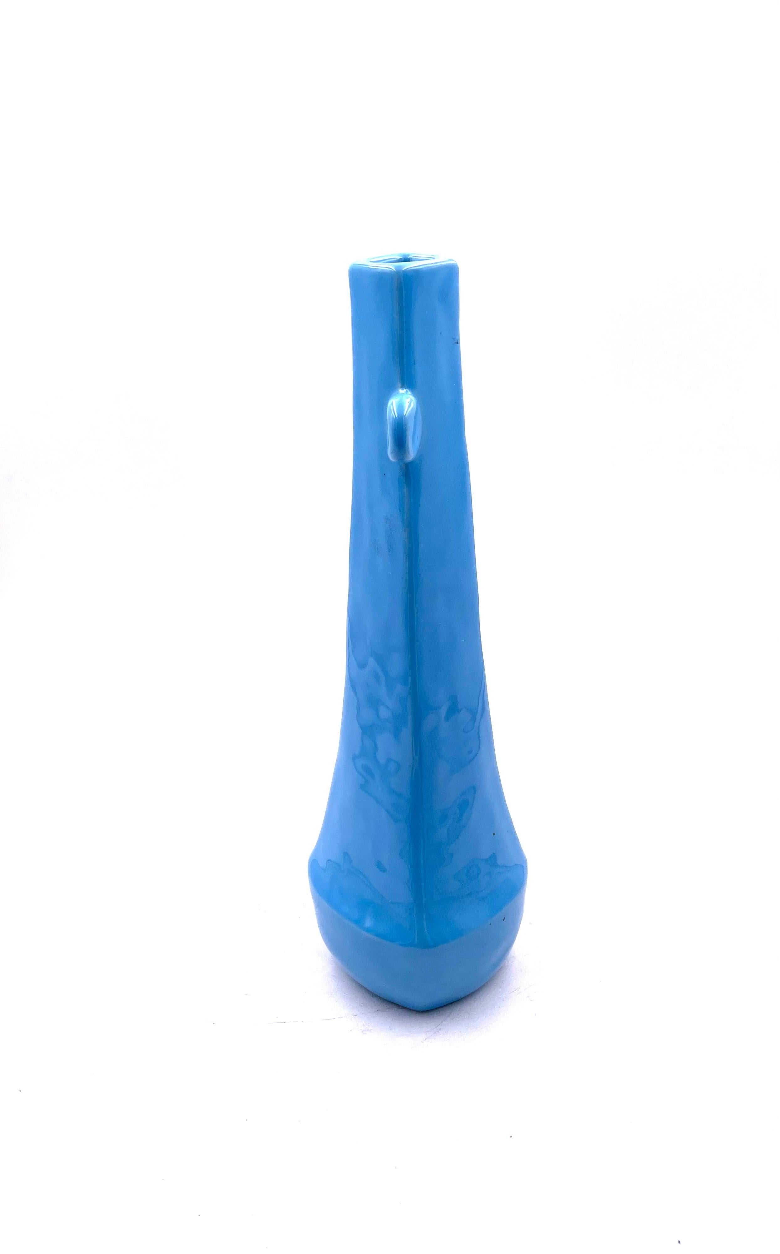 Japanese Mid-Century / Postmodern Ikebana Style Ceramic Vase For Sale