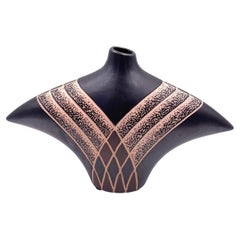 Keramikvase im Ikebana-Stil aus der Mitte des Jahrhunderts / Postmodern
