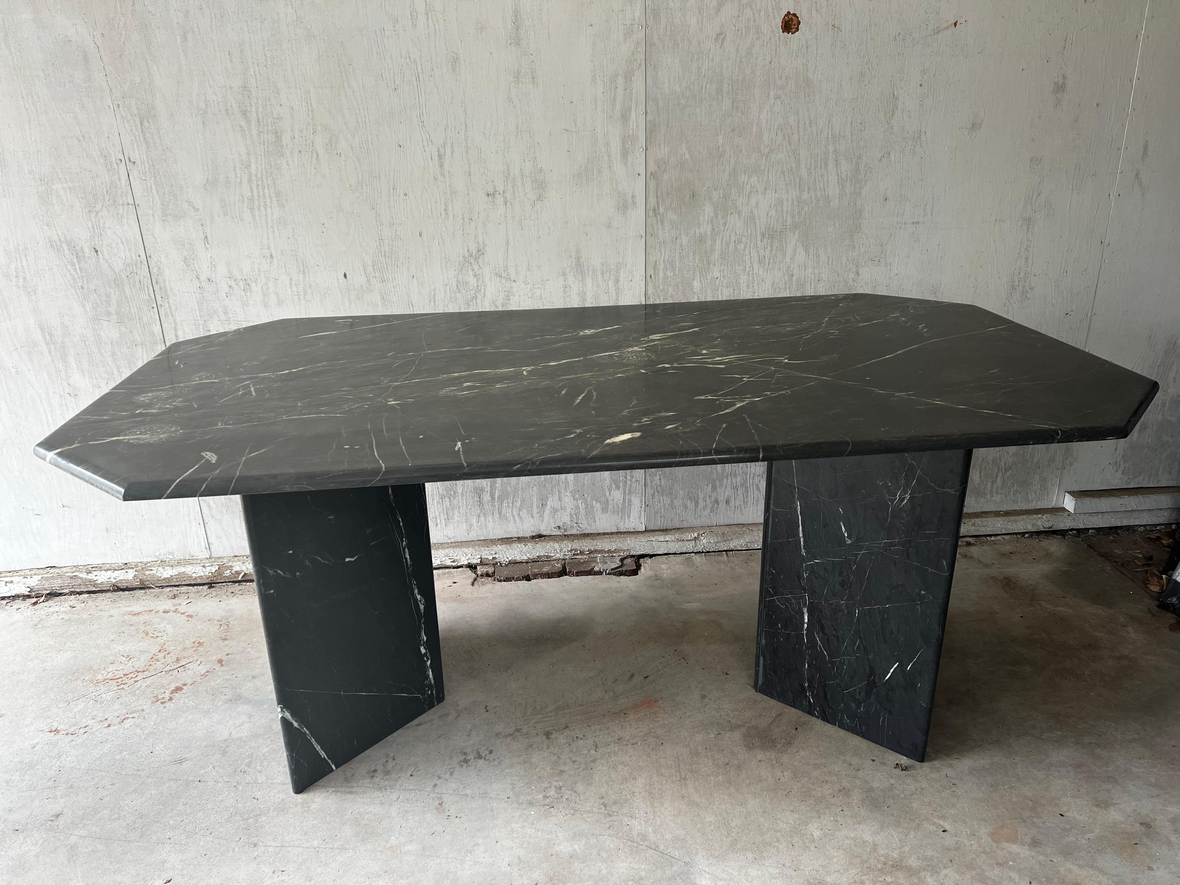 Mid-Century/Postmodern Marble Dining Table For Sale 5