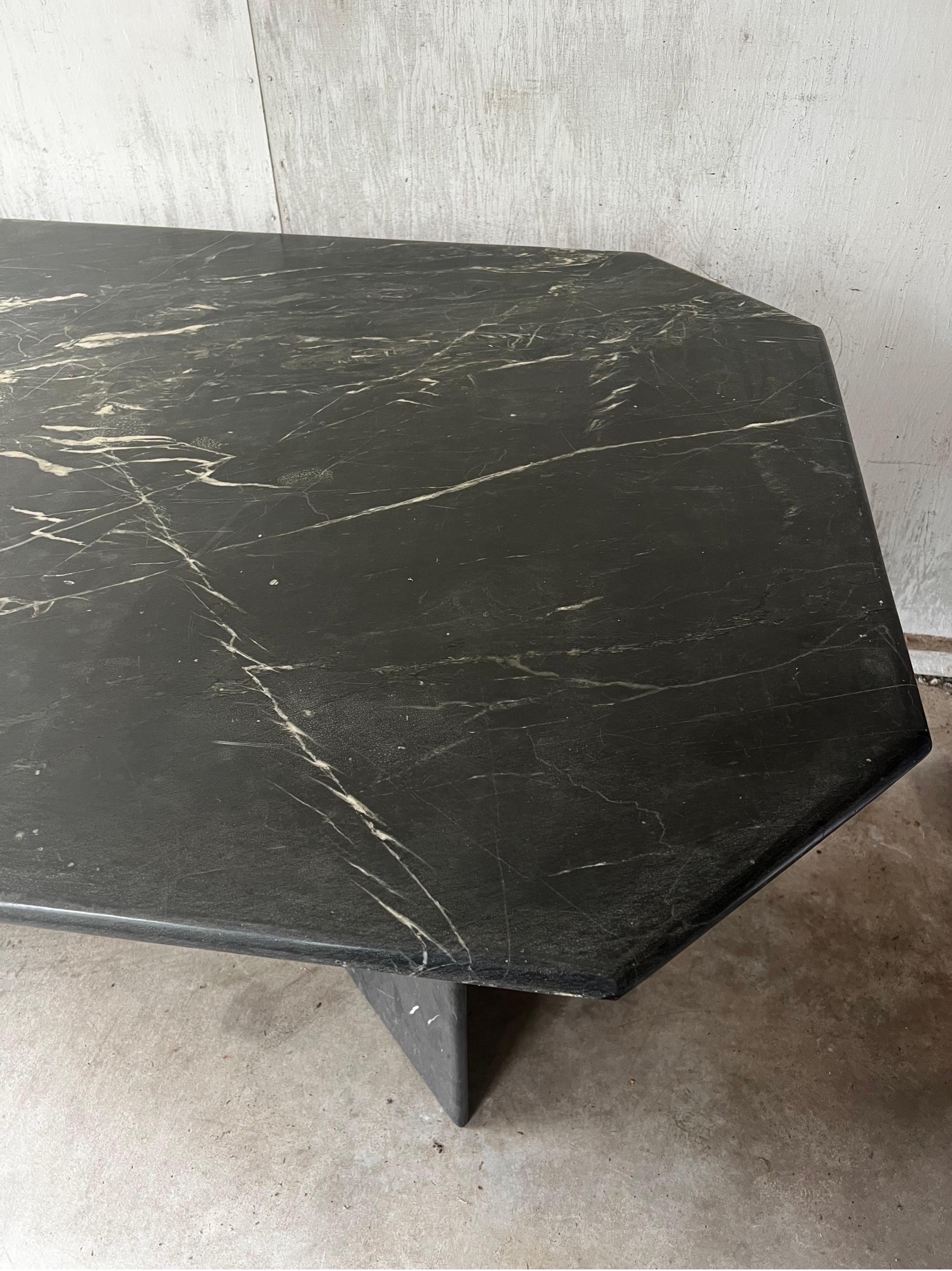 Mid-Century/Postmodern Marble Dining Table For Sale 2