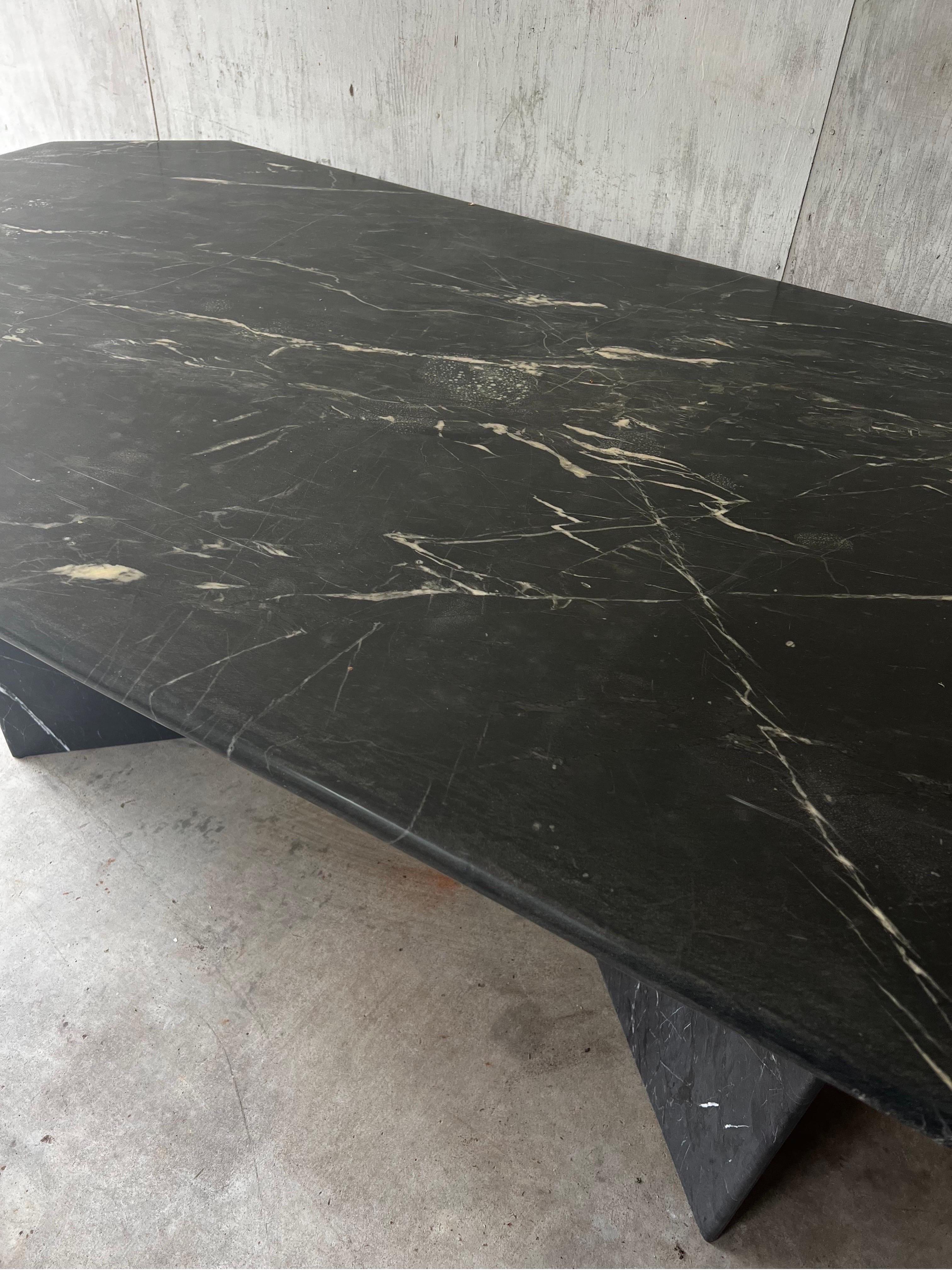 Mid-Century/Postmodern Marble Dining Table For Sale 3