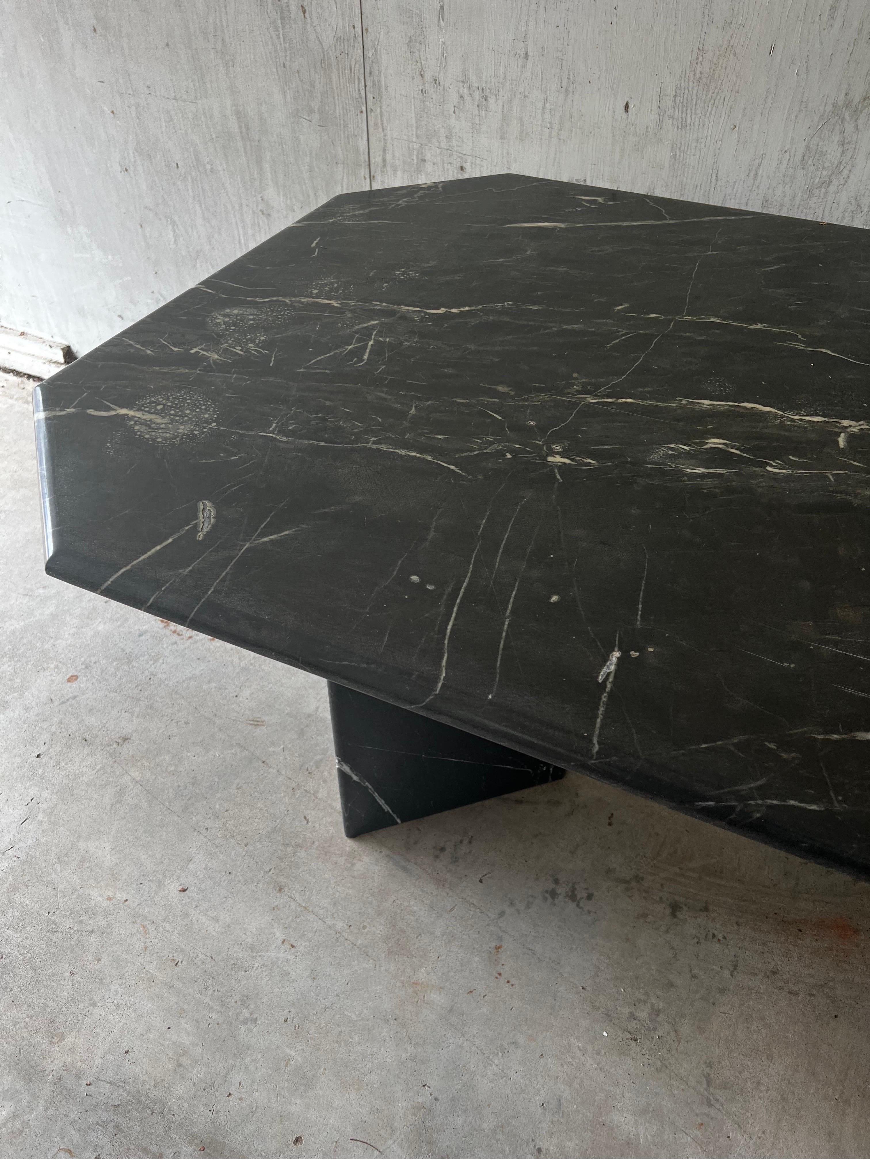 Mid-Century/Postmodern Marble Dining Table For Sale 4