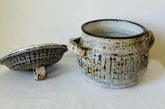 Mid Century Pot Ceramic Vallauris Signed Thiry